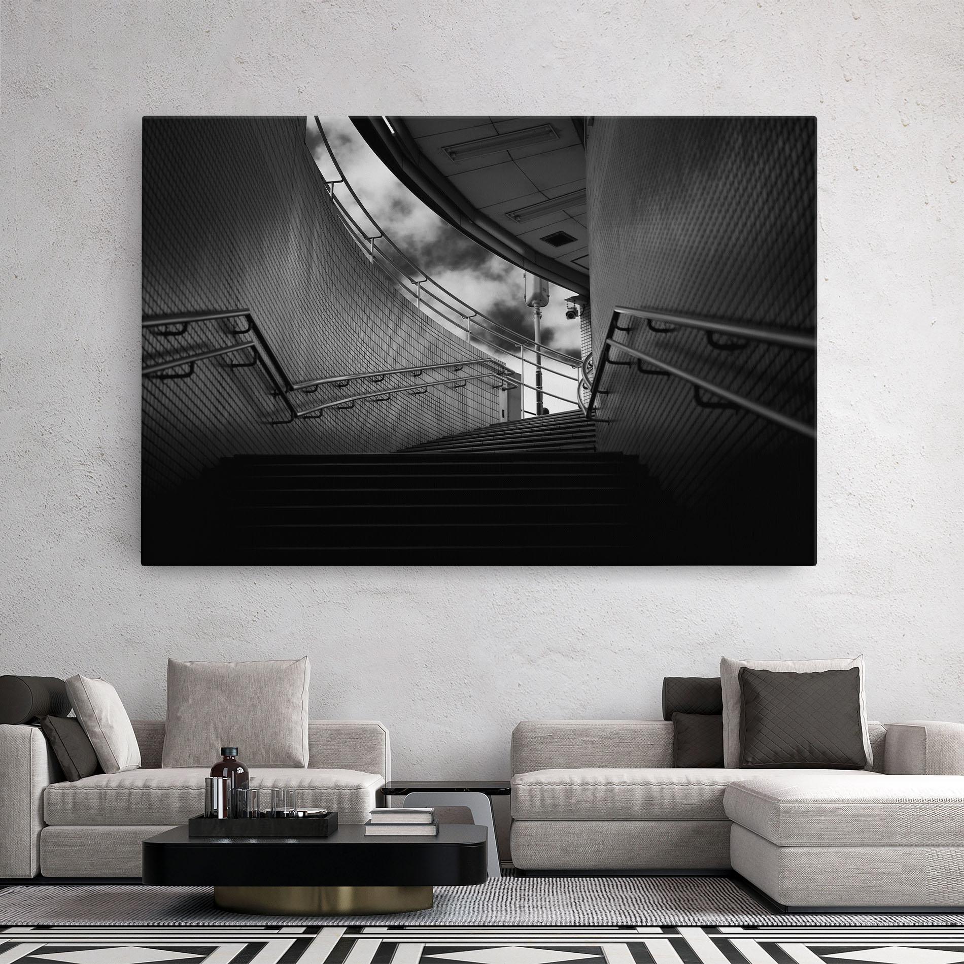Tablou Canvas Grey Up Stairs mockup 2