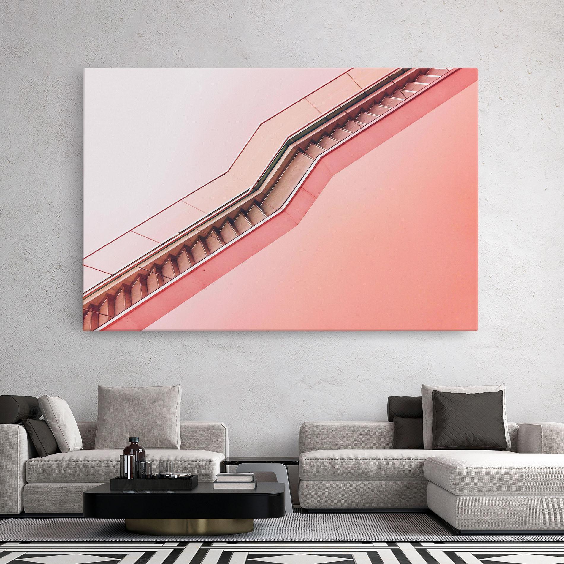 Tablou Canvas Pink Stairs mockup 2