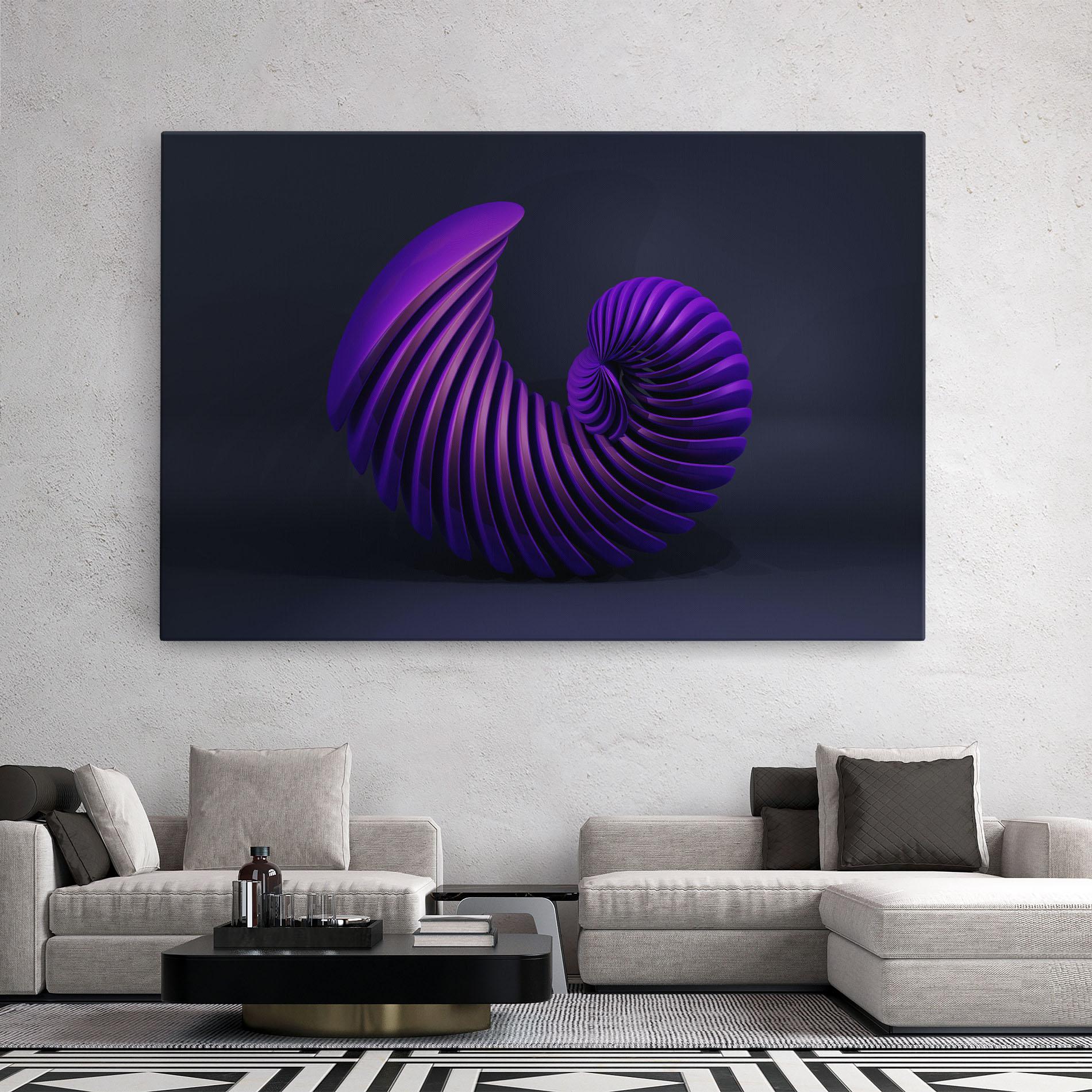 Tablou Canvas Purple Spiral mockup 2