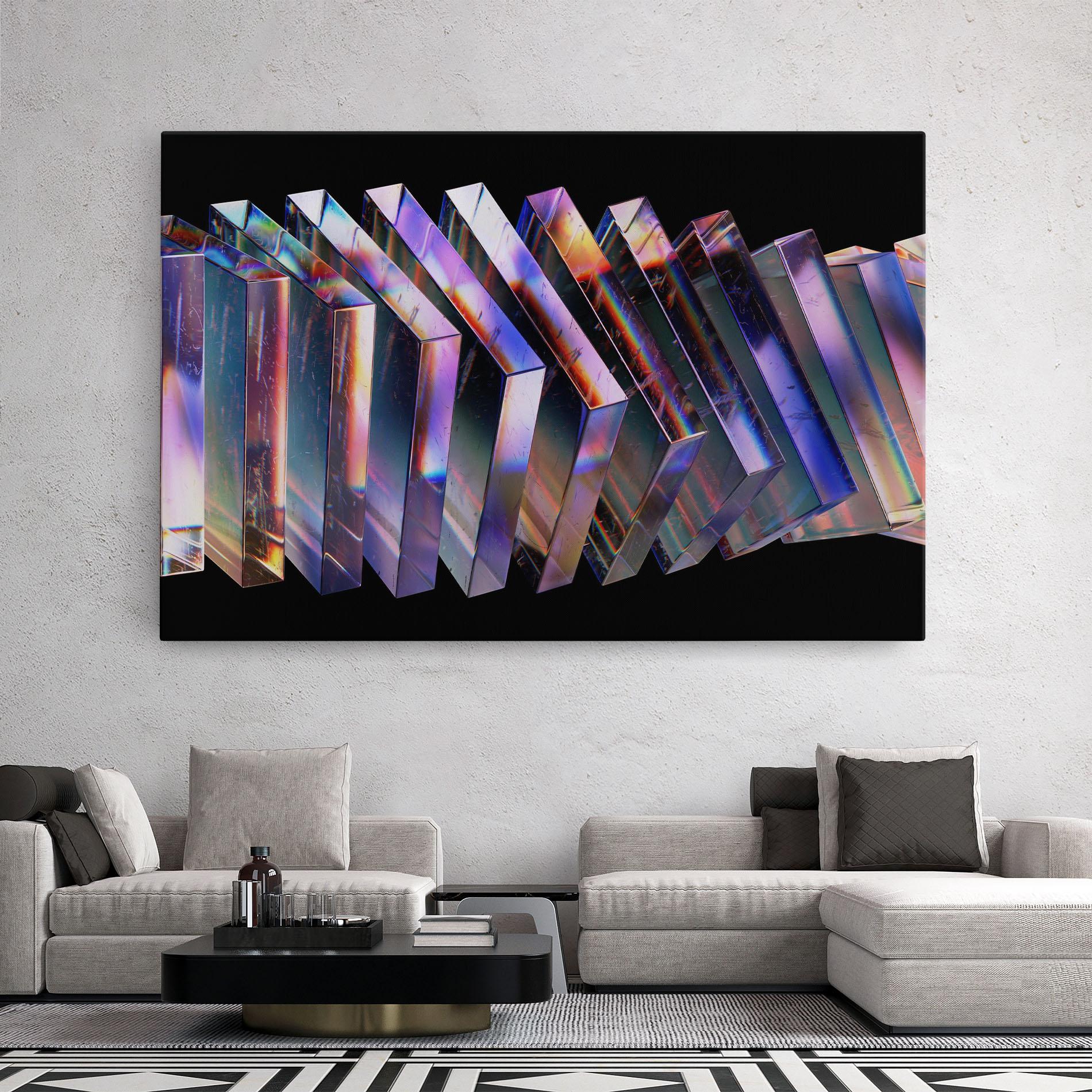 Tablou Canvas Square Glass Floating mockup 2