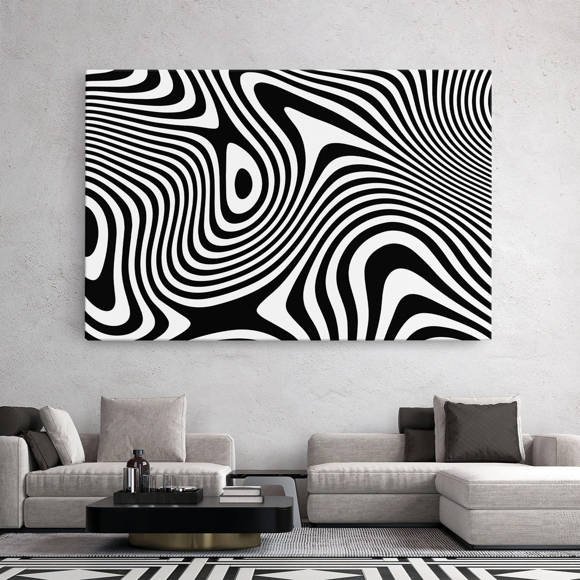 Tablou Canvas Wavy Stripes 01 mockup 2