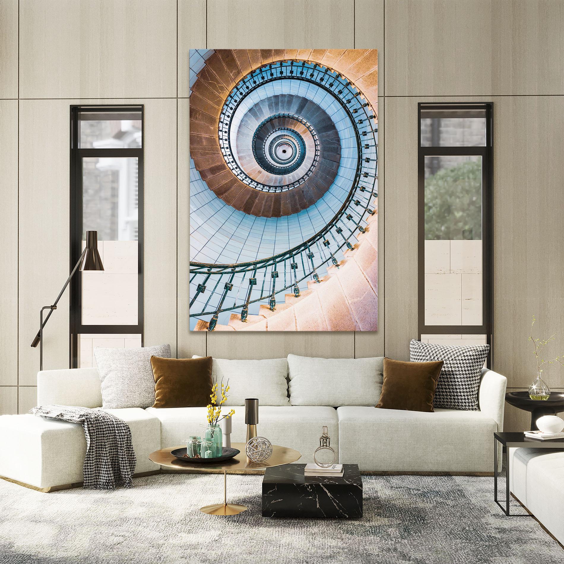 Tablou Canvas Blue Opaline Stairs mockup 2