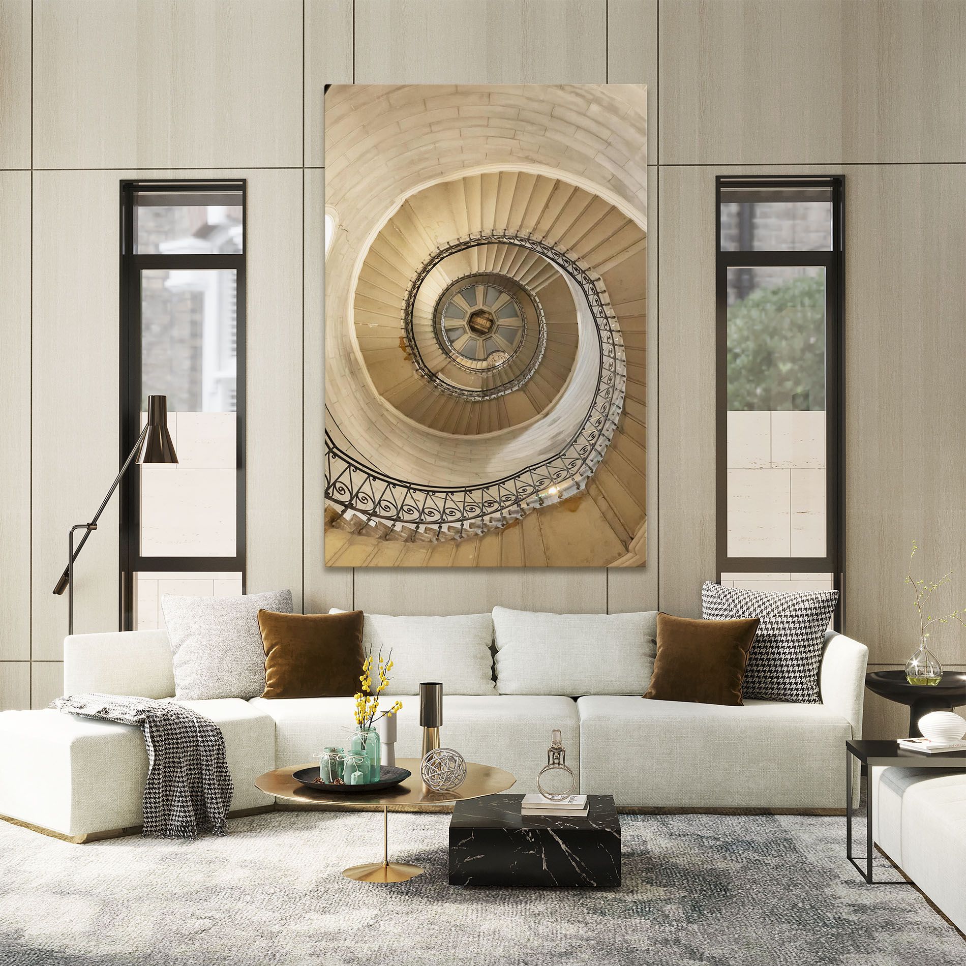 Cream Down Stairs mockup 2