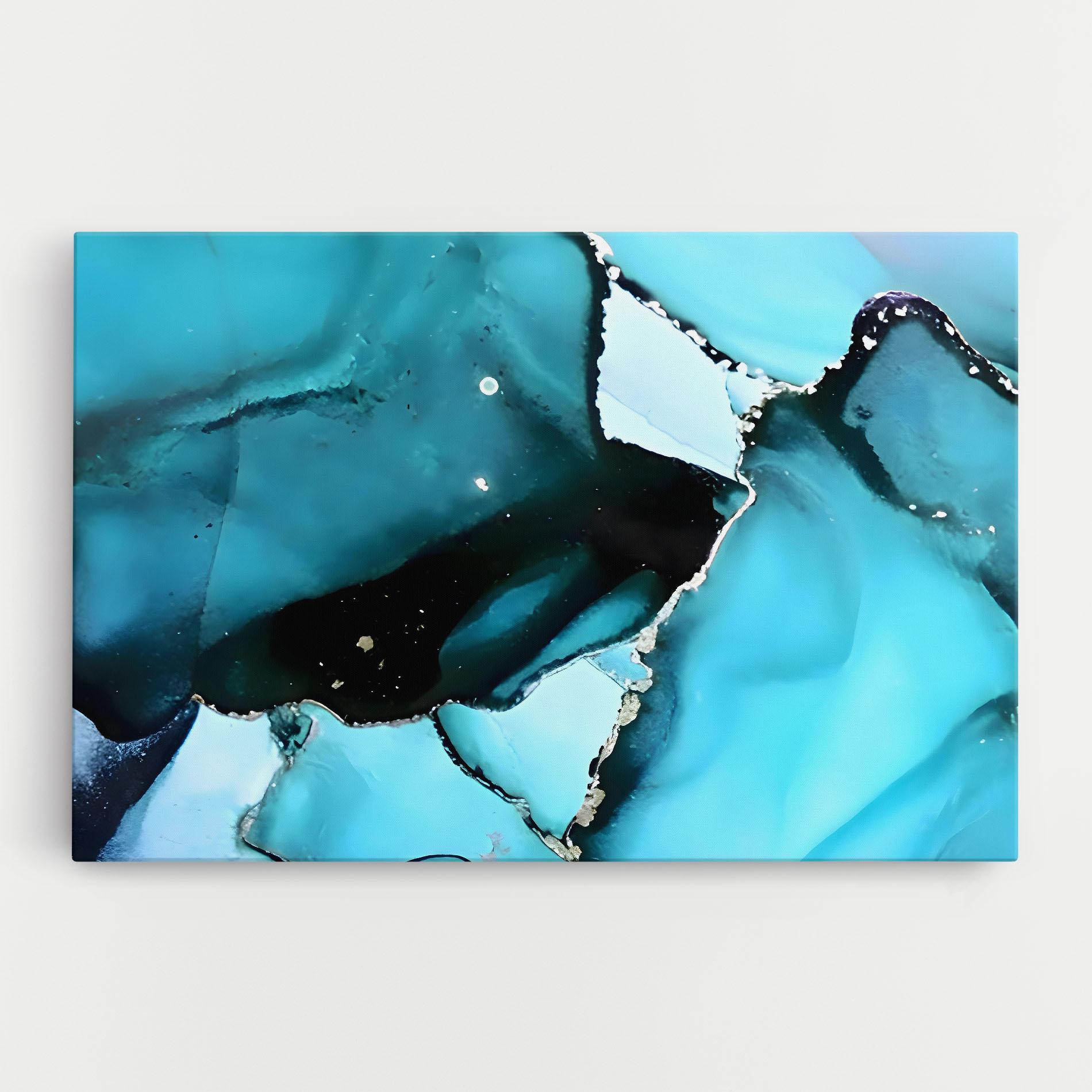 Tablou Canvas Blue Paint Marble mockup 0