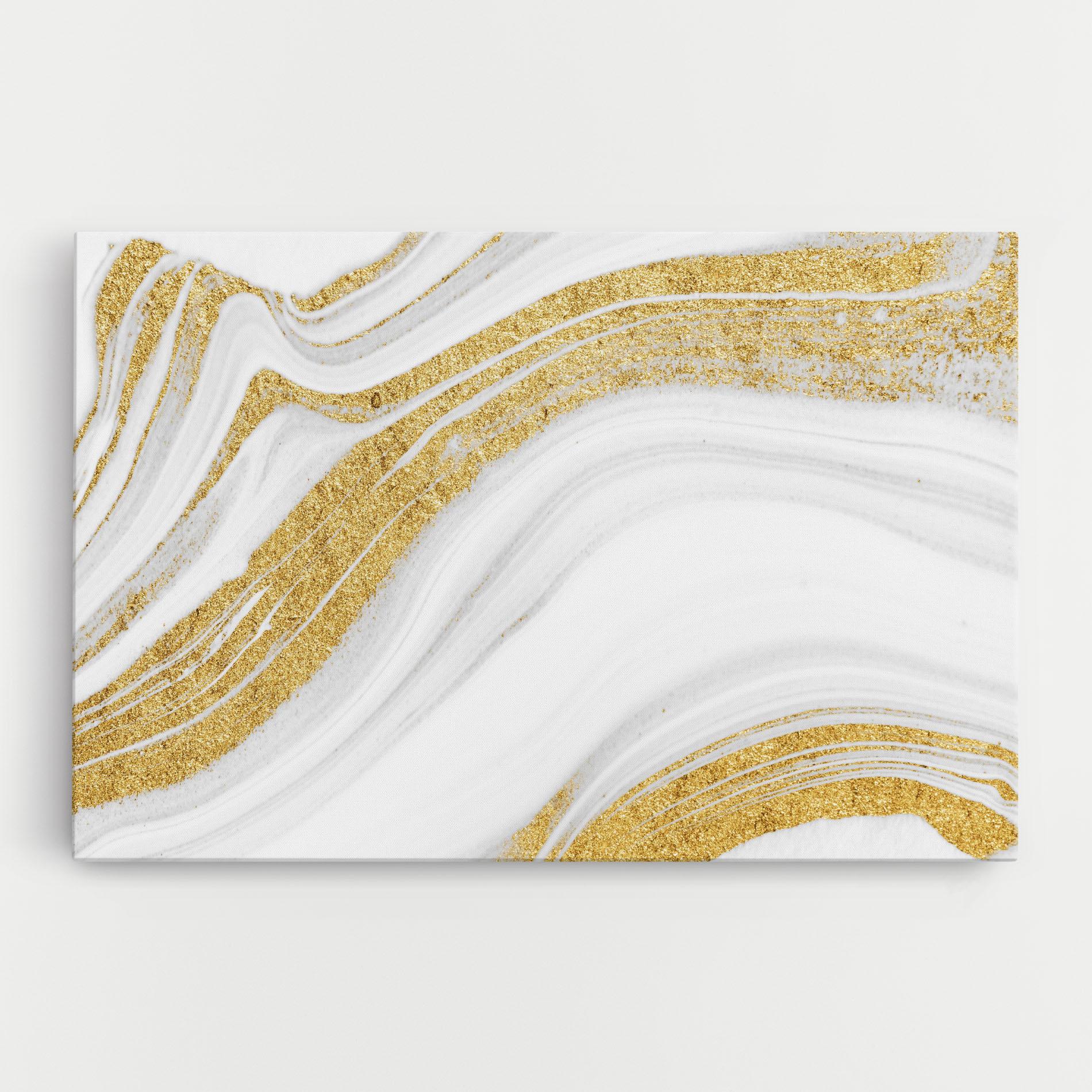 Tablou Canvas Gold Glitter Liquid mockup 0