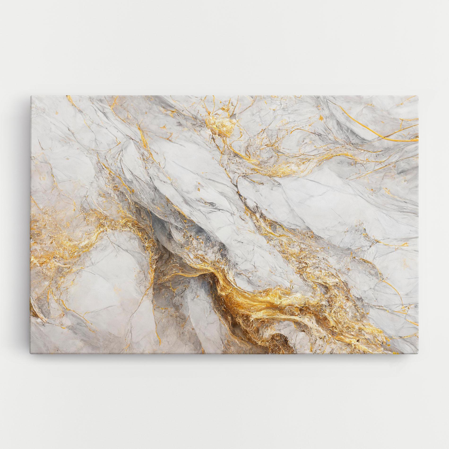 Tablou Canvas Gold Liquid Grey Marble mockup 0