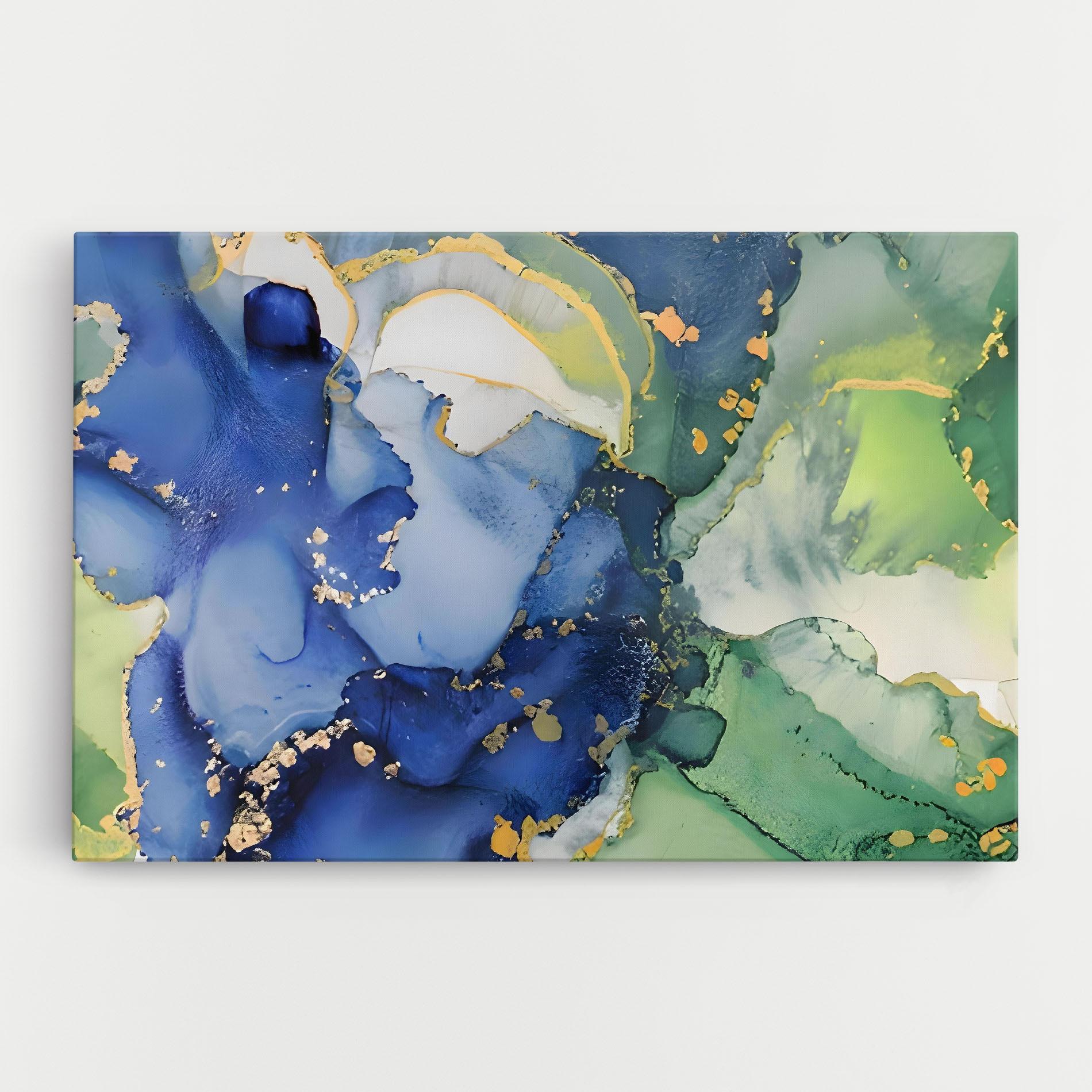 Tablou Canvas Green Paint Marble mockup 0