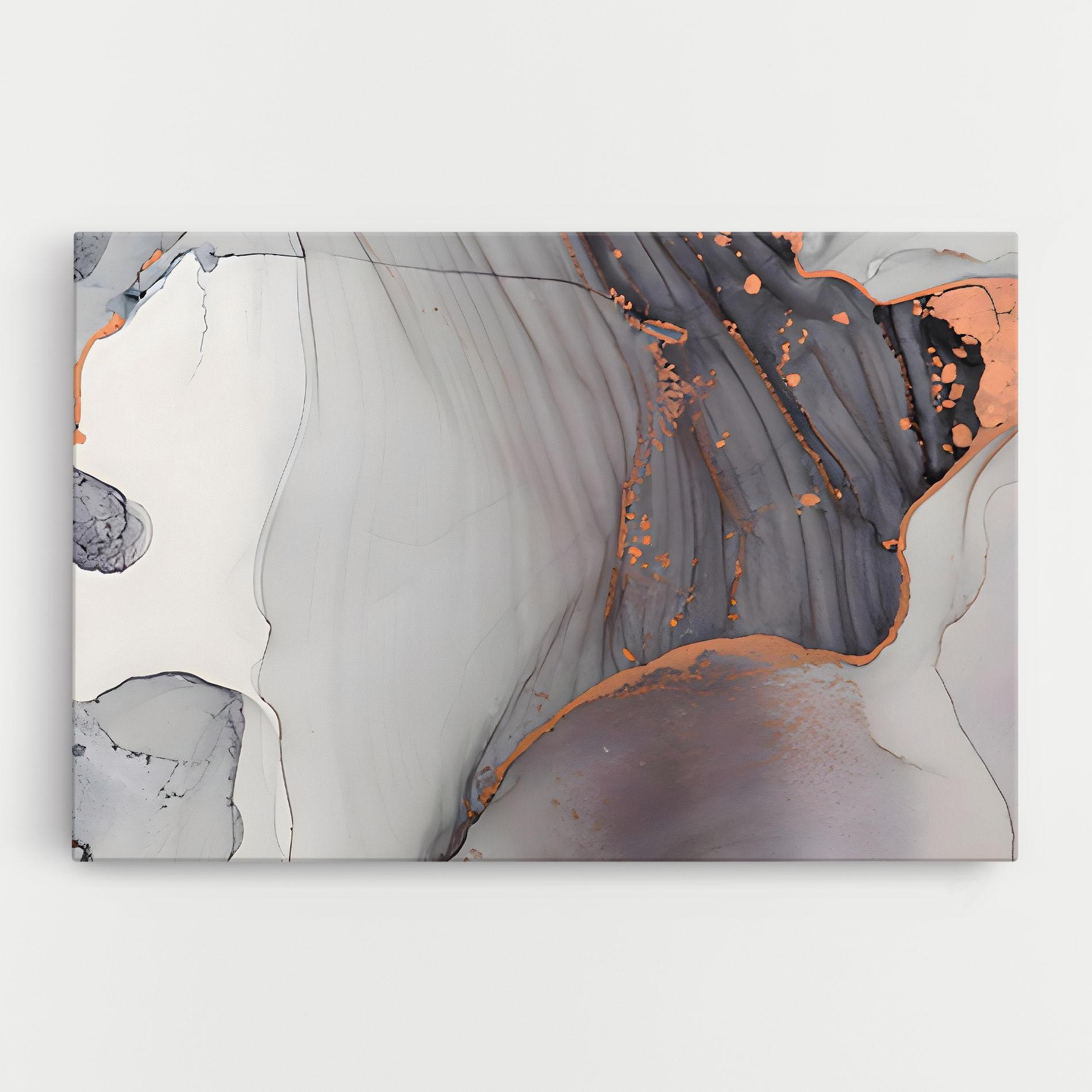 Tablou Canvas Grey Pink Liquid Marble mockup 0