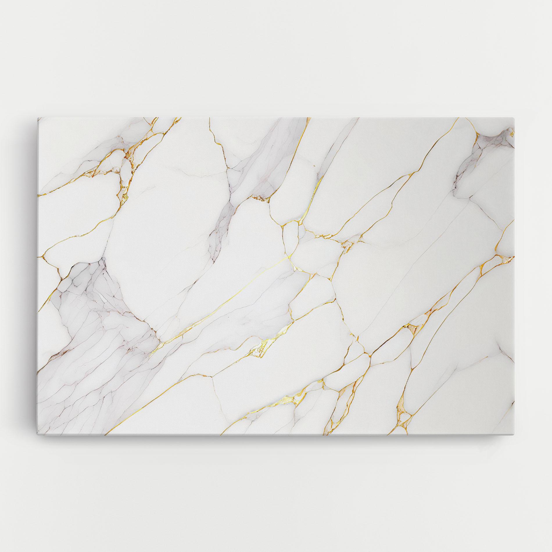 Tablou Canvas White Grey Golden Lines mockup 0