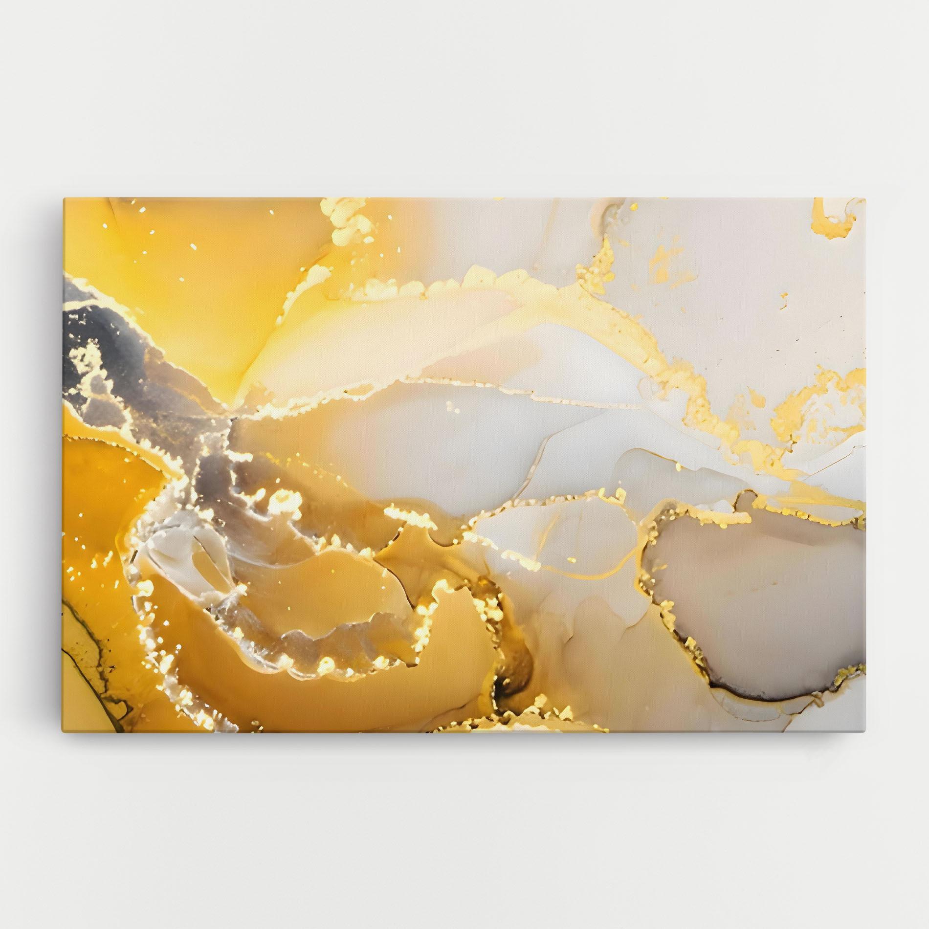 Tablou Canvas Yellow Grey Marble mockup 0