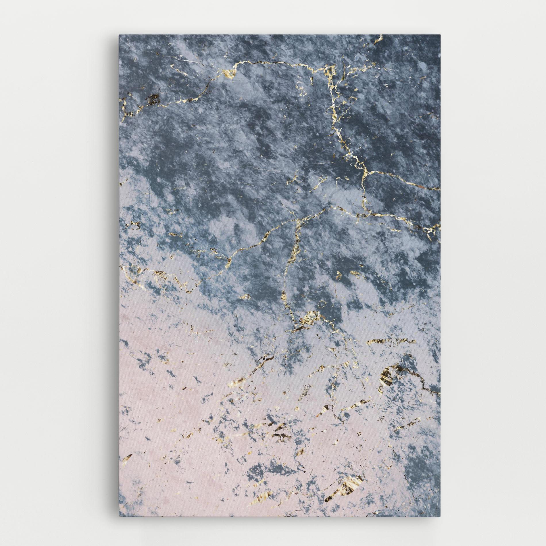 Tablou Canvas Blue Golden Lines mockup 0