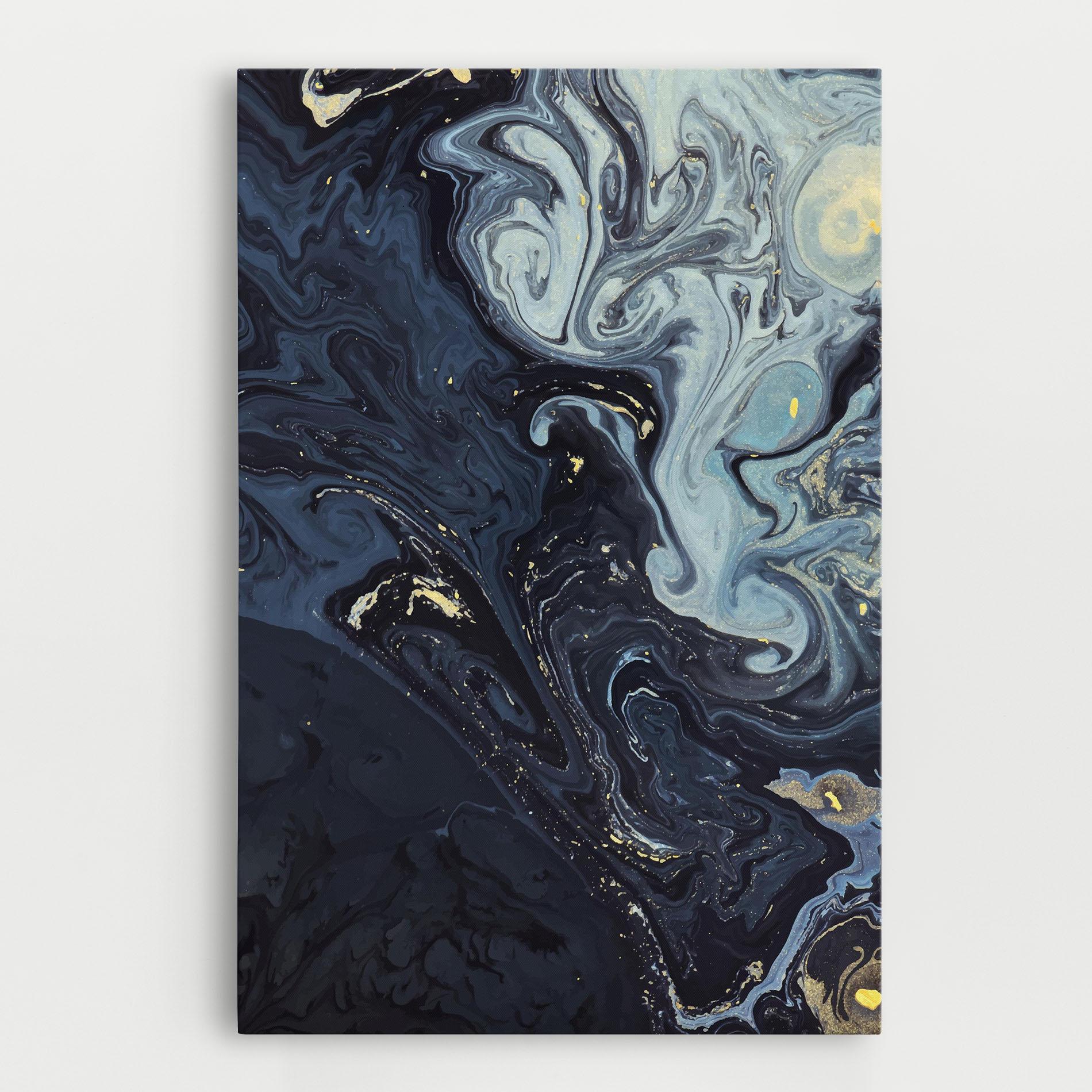 Tablou Canvas Dark Blue Painting mockup 0