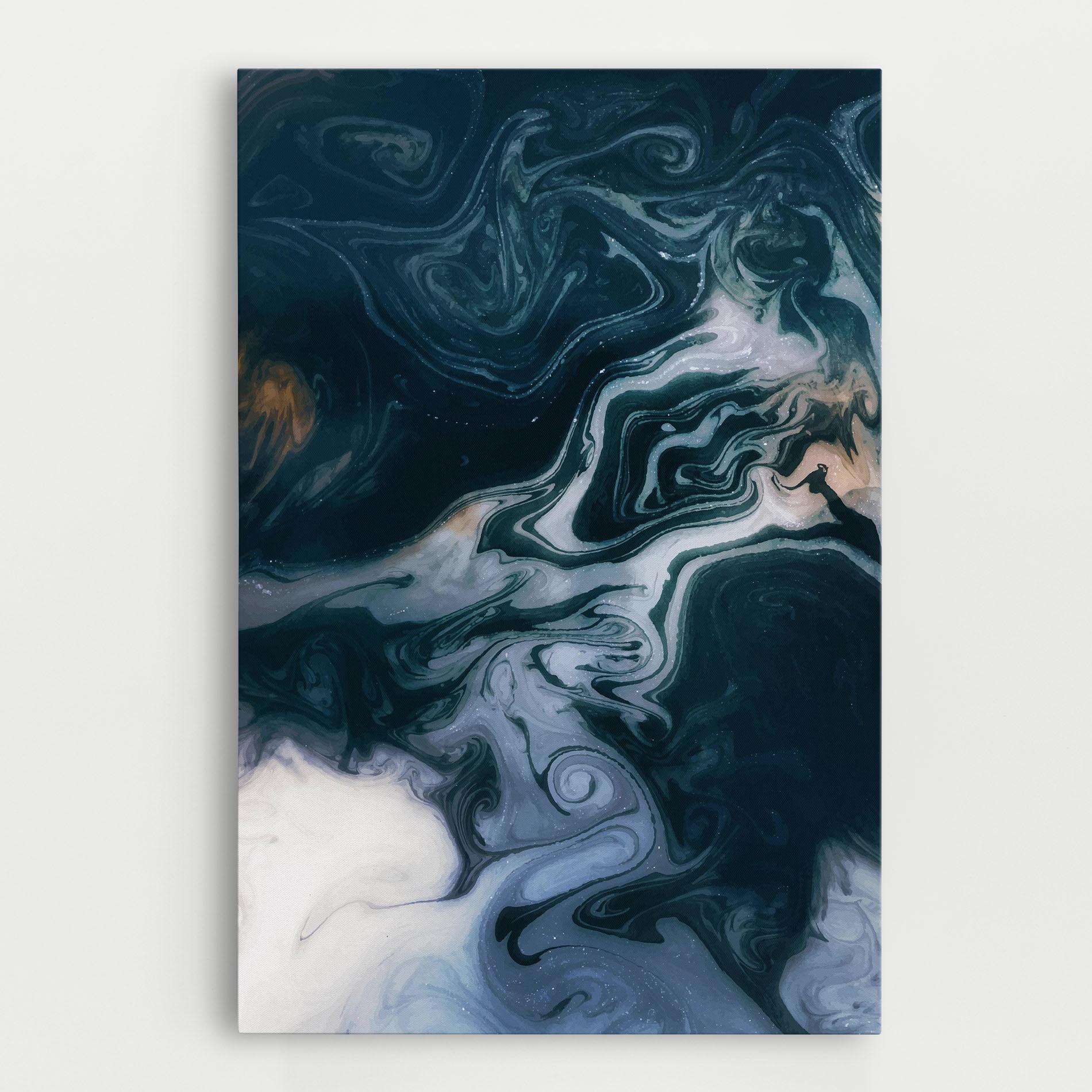 Tablou Canvas Dark Blue With White mockup 0
