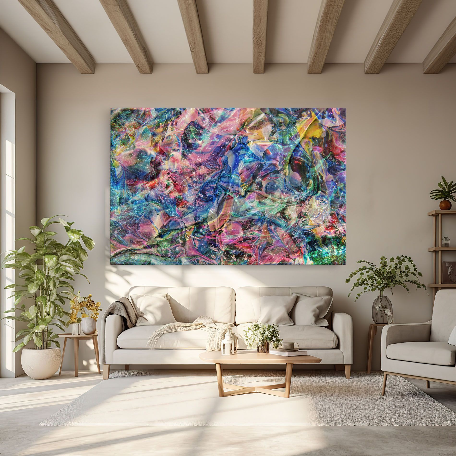 Abstract Colourful Glass mockup 6