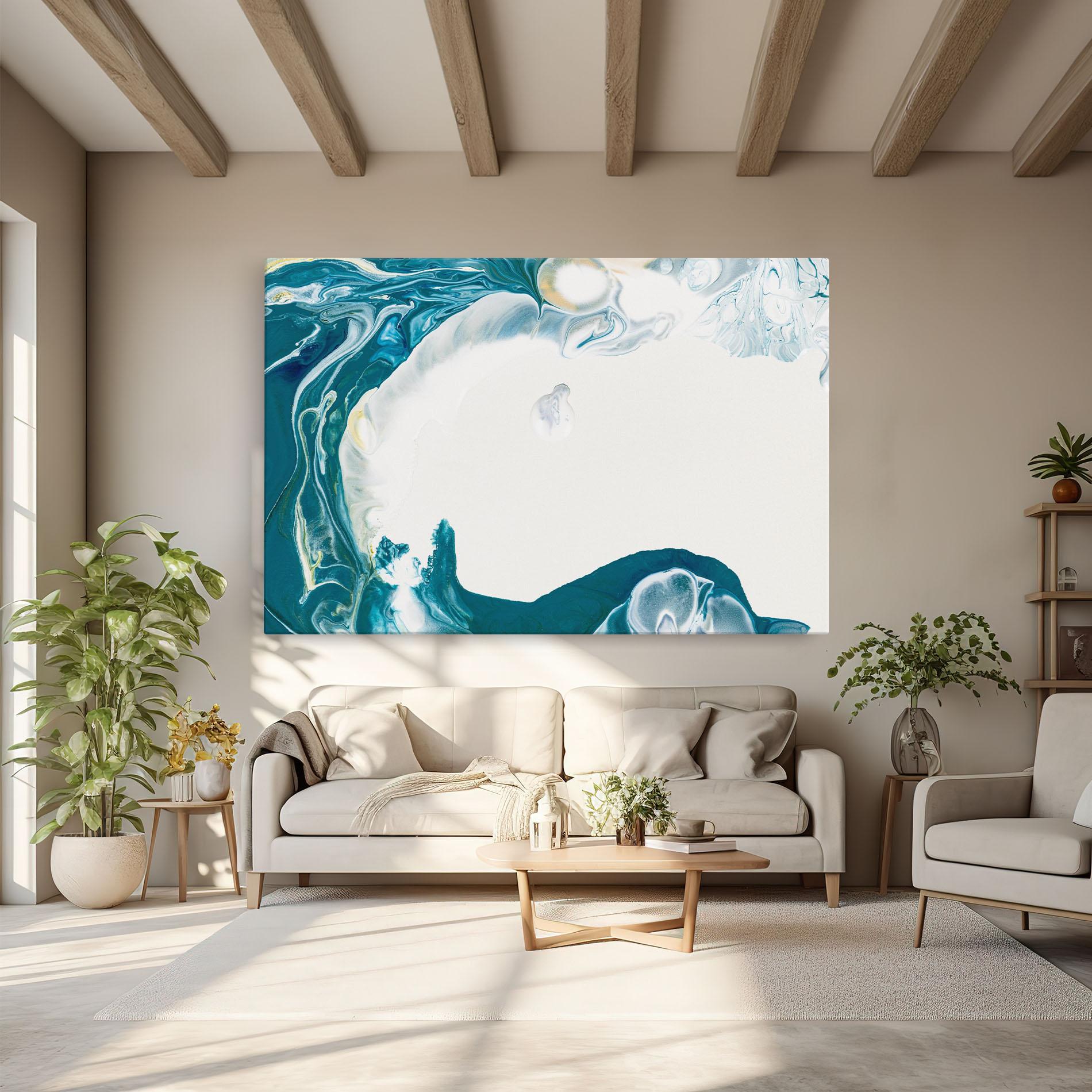 Tablou Canvas Beautiful Blue Paiting mockup 6