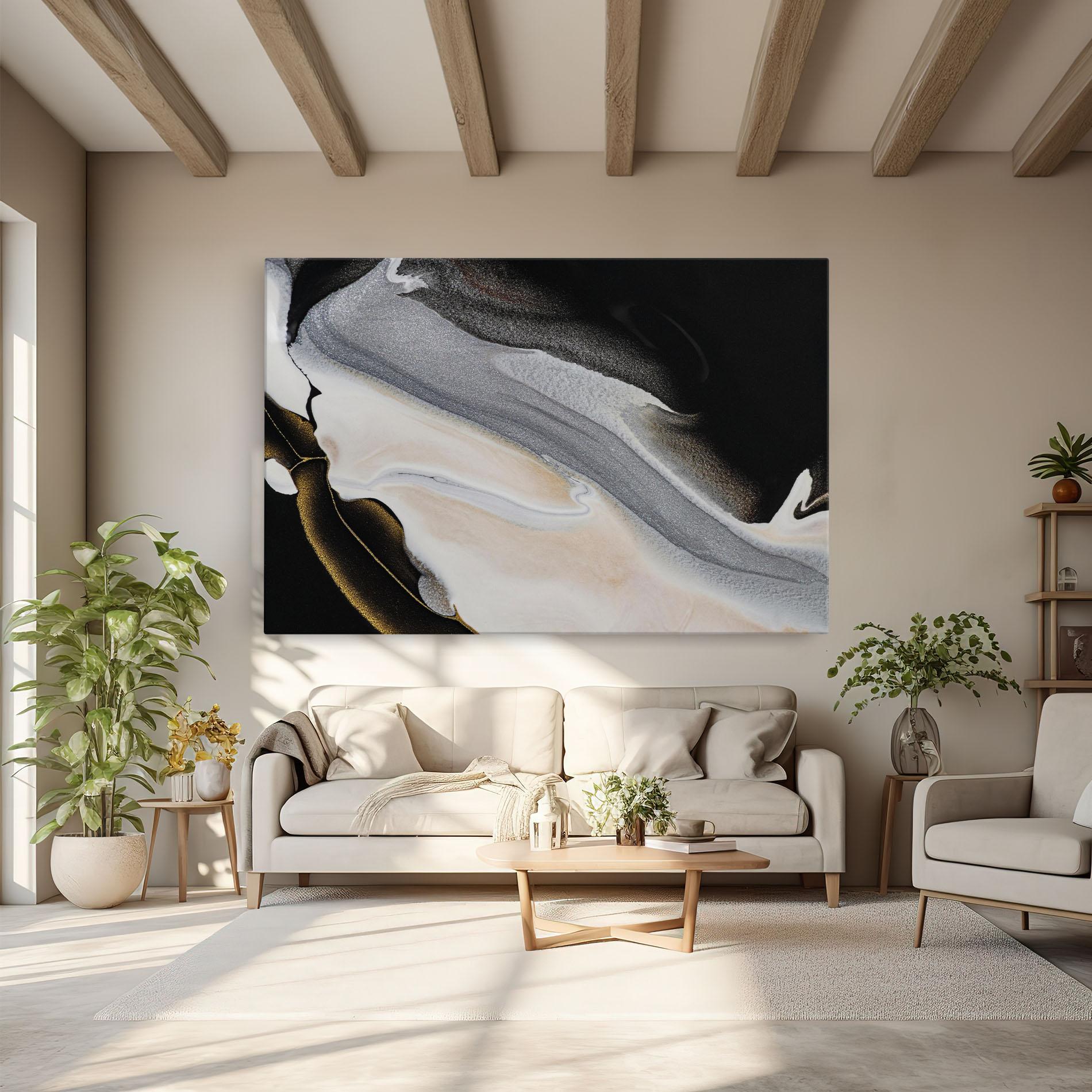 Tablou Canvas Black Light Grey mockup 6