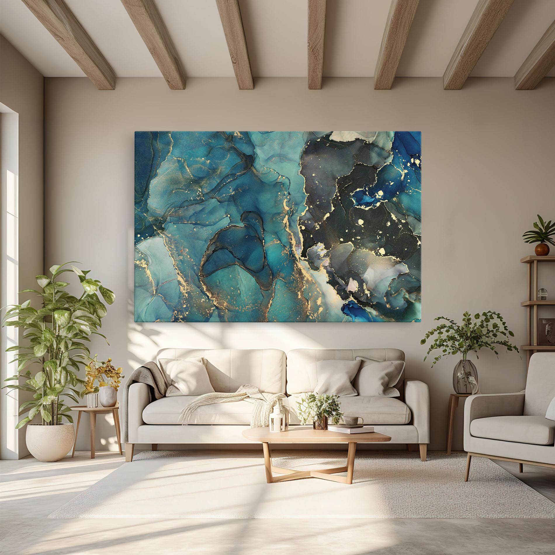 Tablou Canvas Blue Marble mockup 6