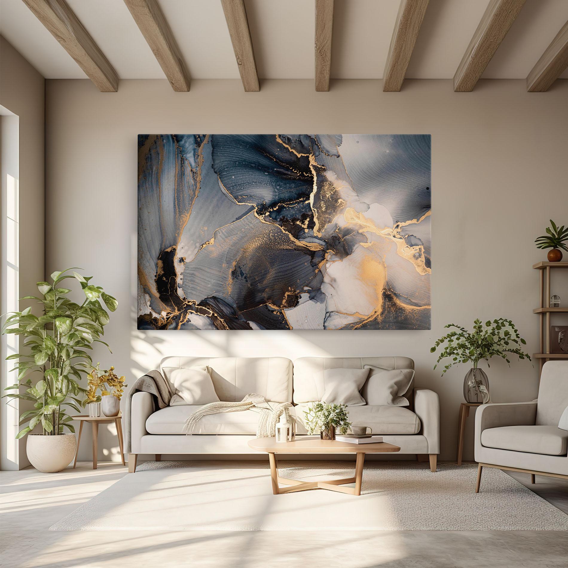 Tablou Canvas Golden Abstract Marble mockup 6