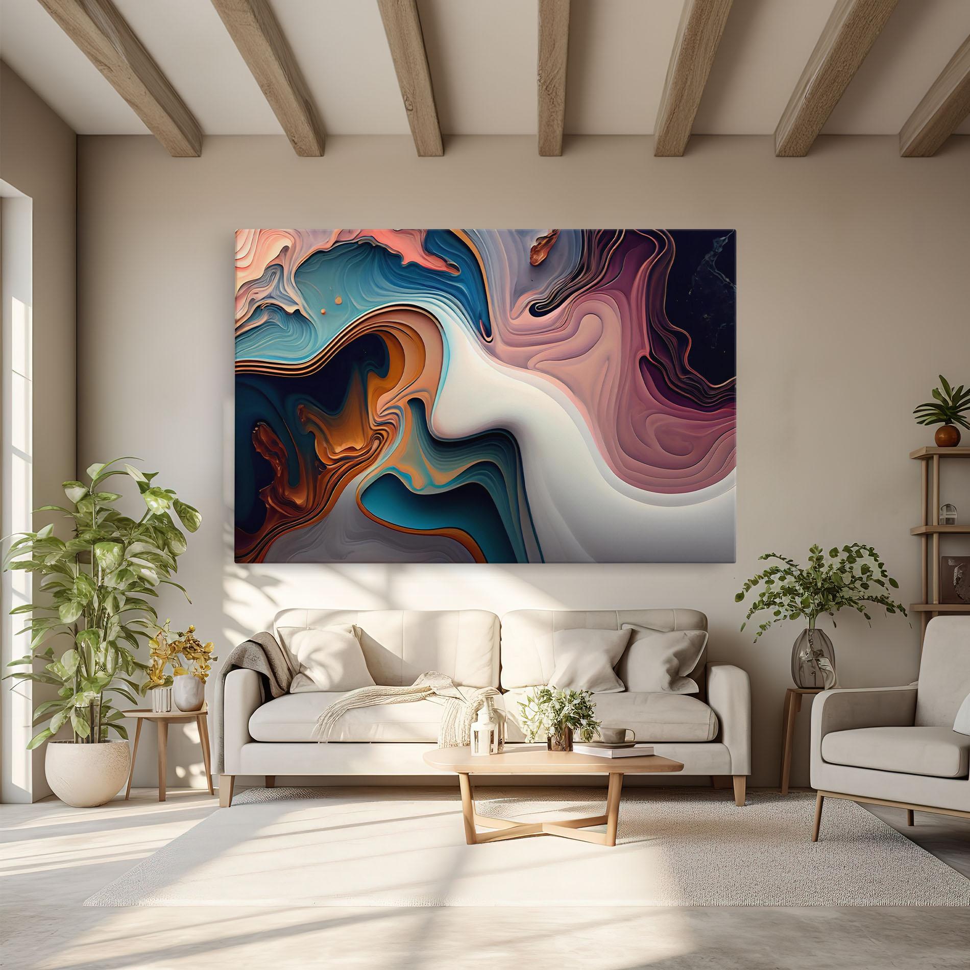 Tablou Canvas Mixed Colors Marble mockup 6