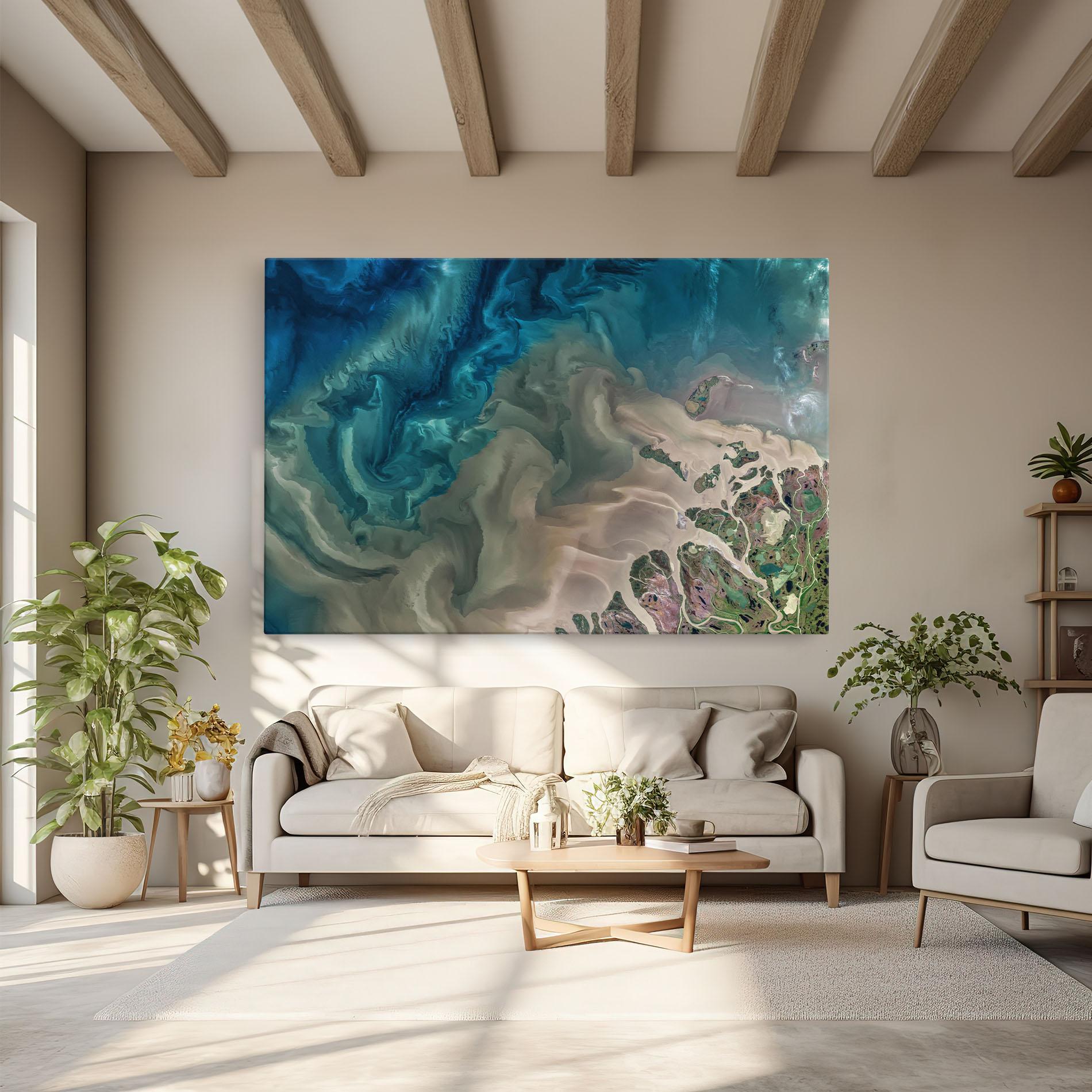 Tablou Canvas Ocean Blue Marble mockup 6