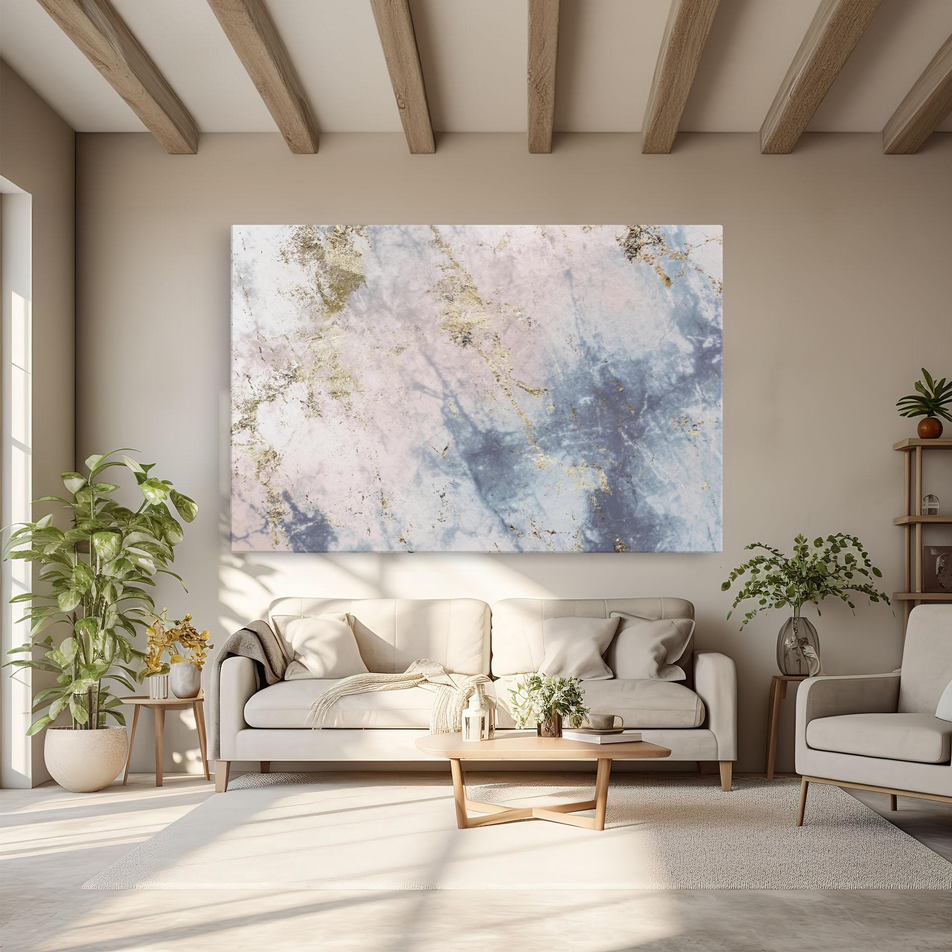 Tablou Canvas Pink Blue Marble mockup 6