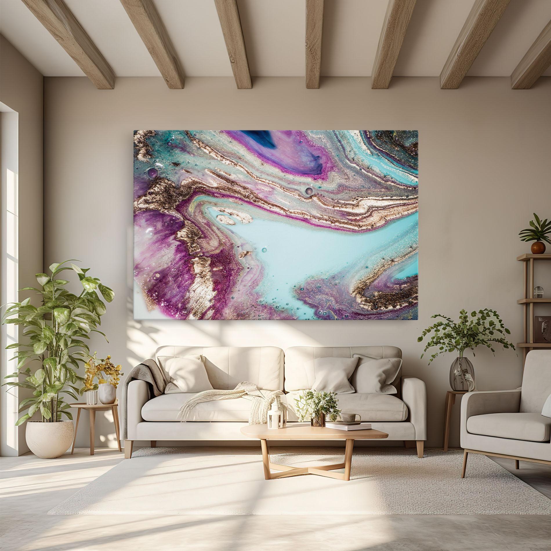 Tablou Canvas Pink Marble Shades mockup 6