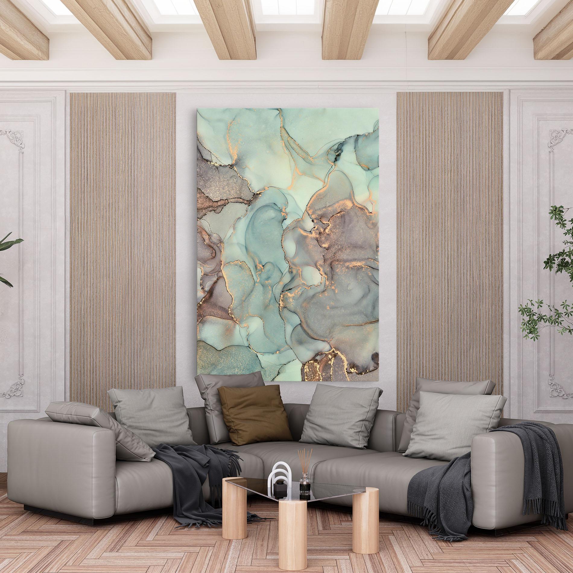 Tablou Canvas Abstract Turquoise Marble mockup 6