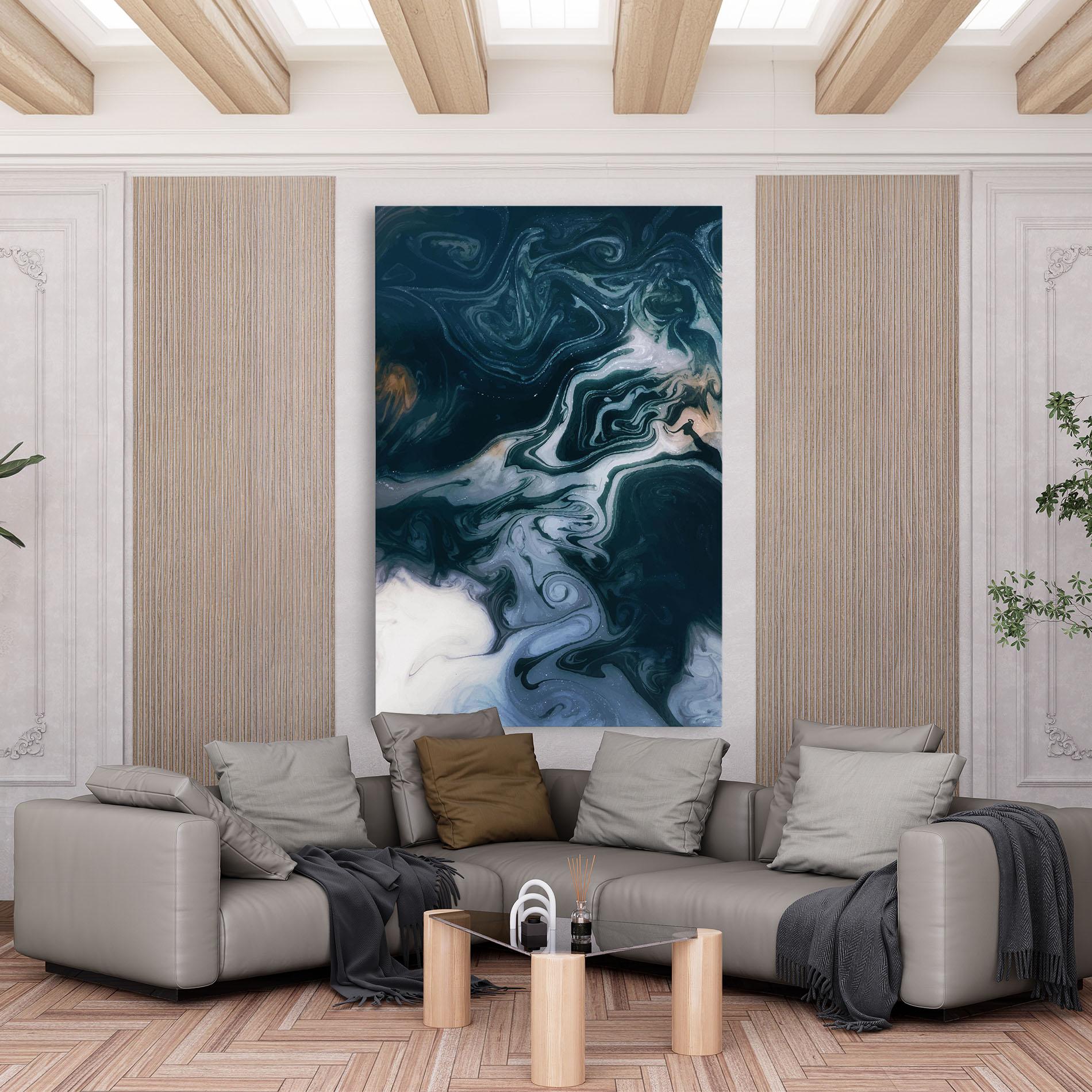 Tablou Canvas Dark Blue With White mockup 6