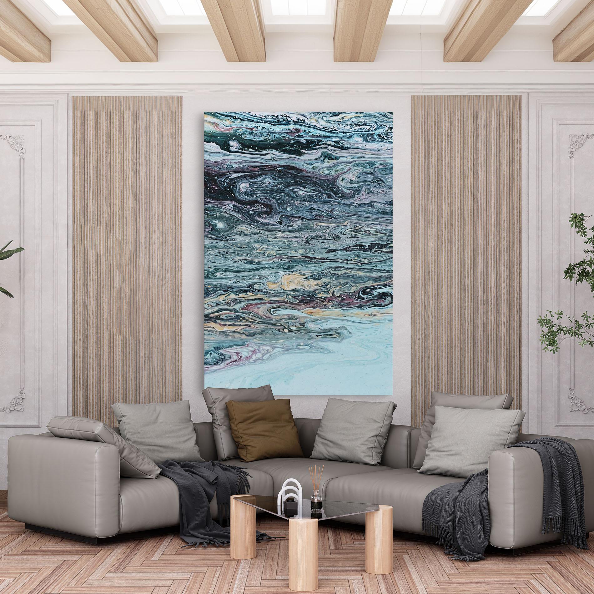 Tablou Canvas Light Blue Abstract mockup 6