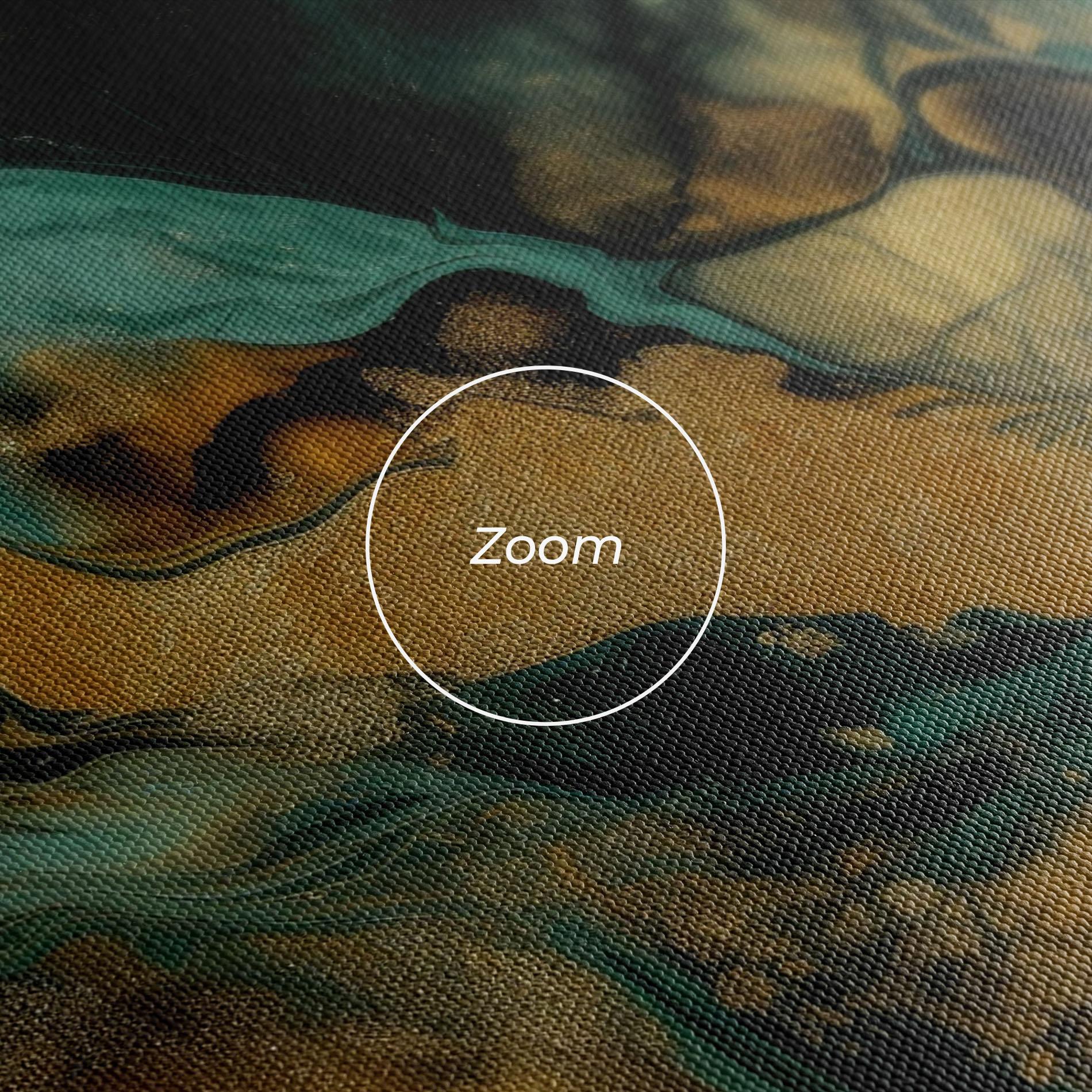 Tablou Canvas Dark Green With Gold mockup 3