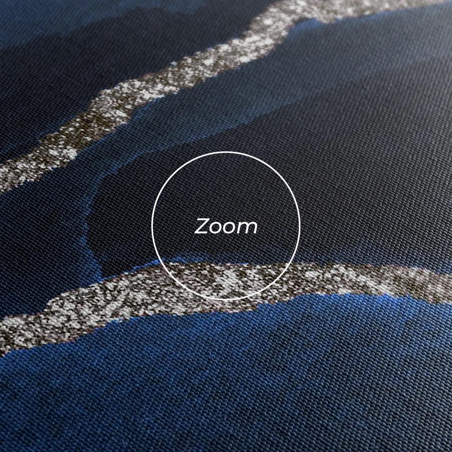 Tablou Canvas Golden Lines With Blue mockup 3