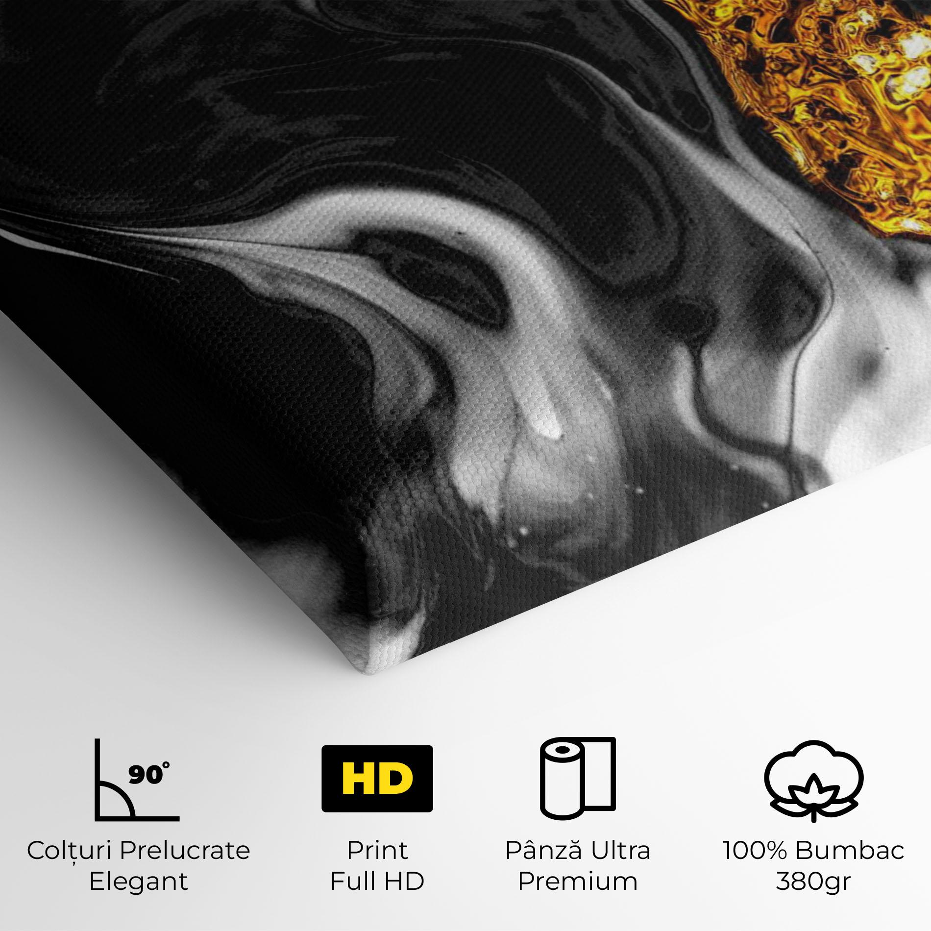 Tablou Canvas Abstract Black And Gold mockup 4