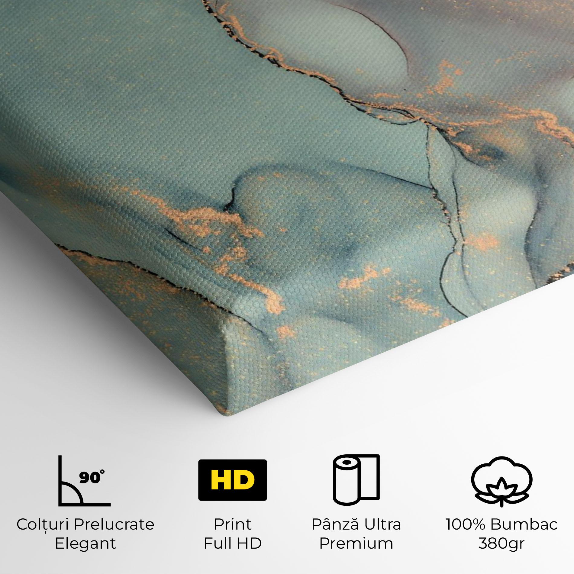 Tablou Canvas Abstract Turquoise Marble mockup 4