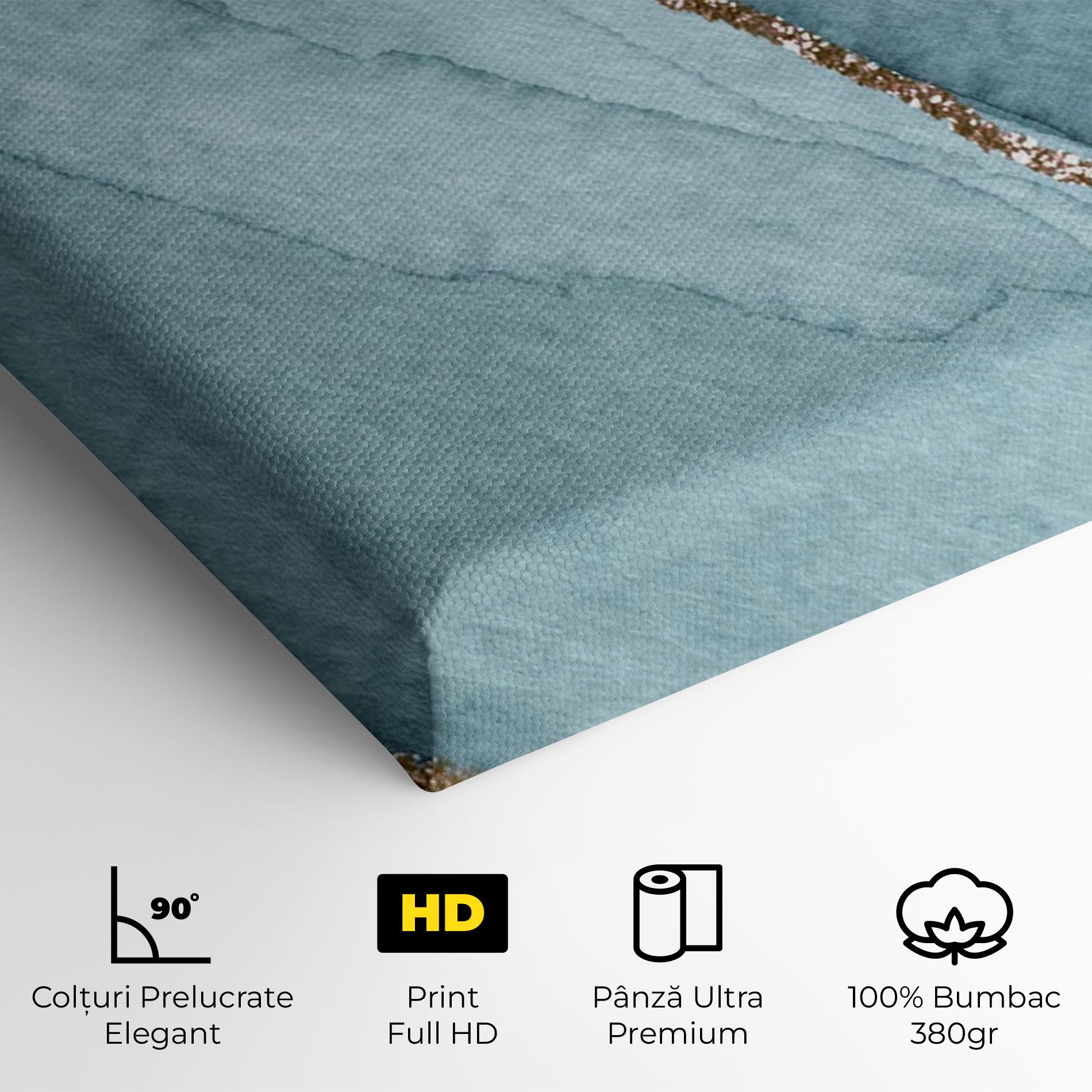 Tablou Canvas Blue Golden Glitter mockup 4