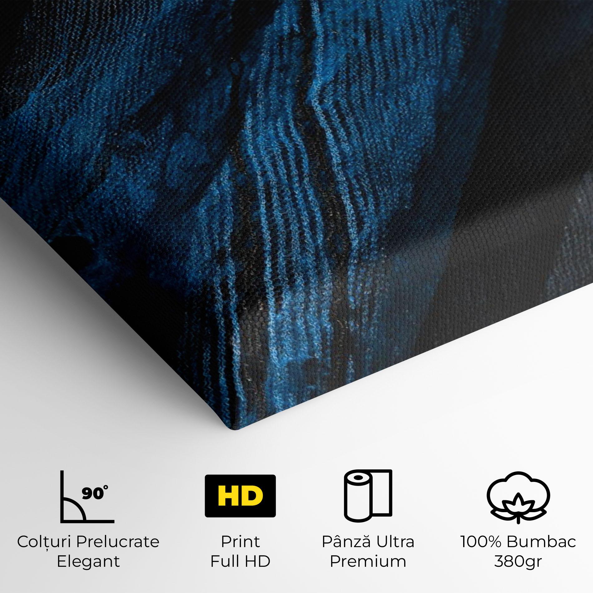 Tablou Canvas Blue Lines mockup 4