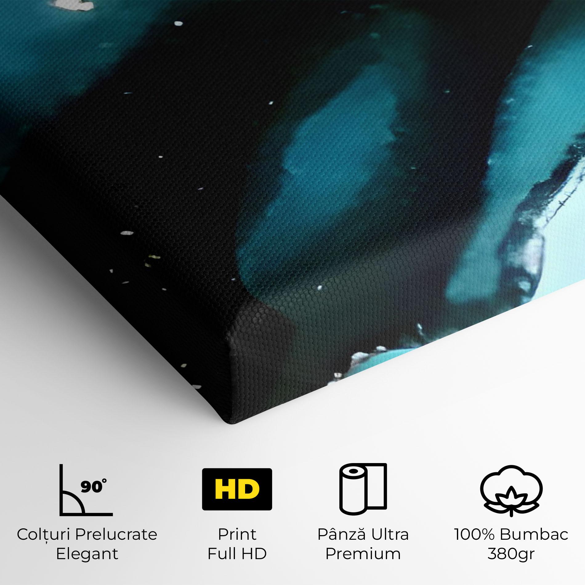 Tablou Canvas Blue Paint Marble mockup 4