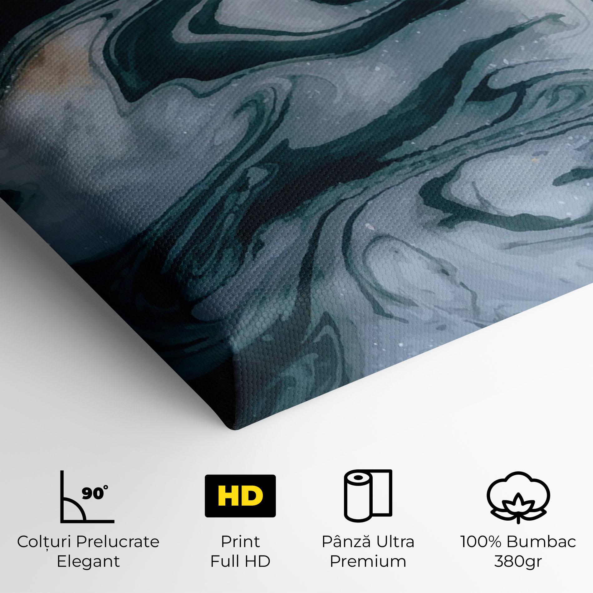 Tablou Canvas Dark Blue With White mockup 4