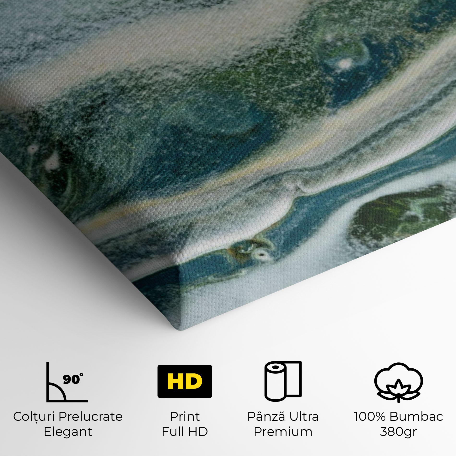 Tablou Canvas Dark Green Liquid mockup 4