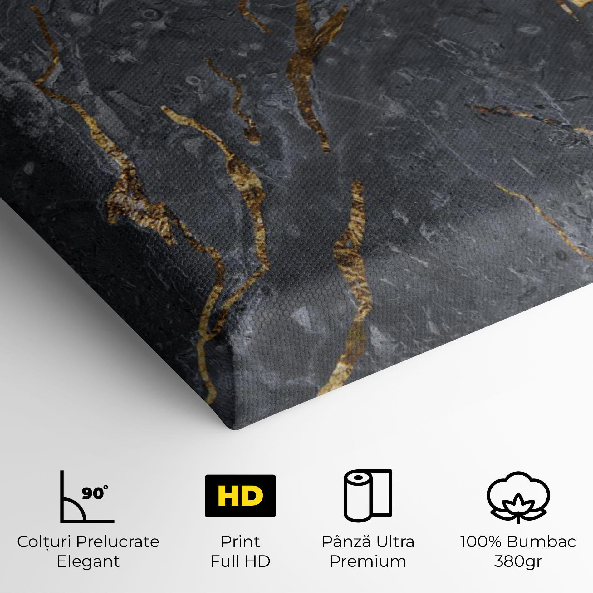 Tablou Canvas Gold Grey Marble mockup 4