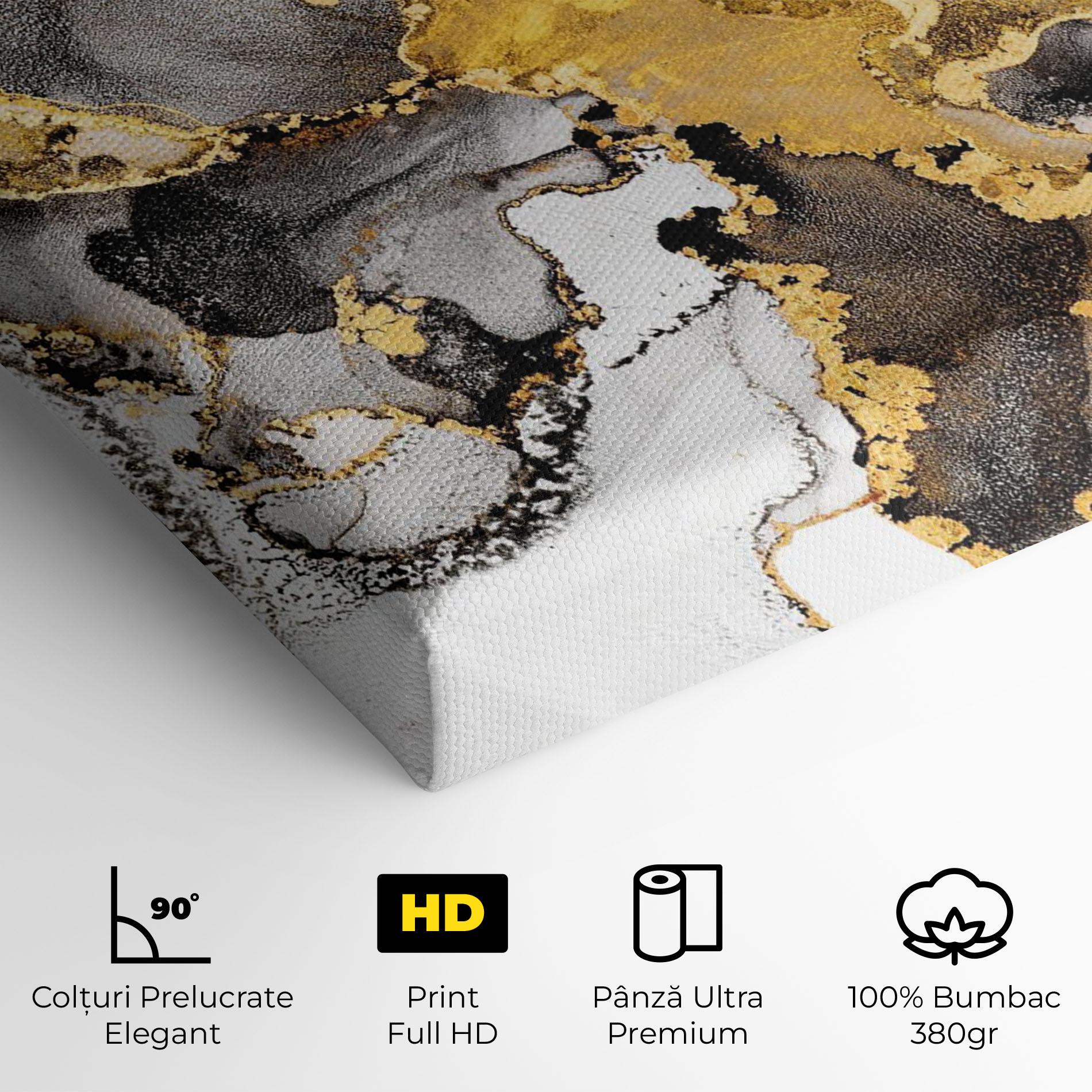 Tablou Canvas Golden Marble Shades mockup 4