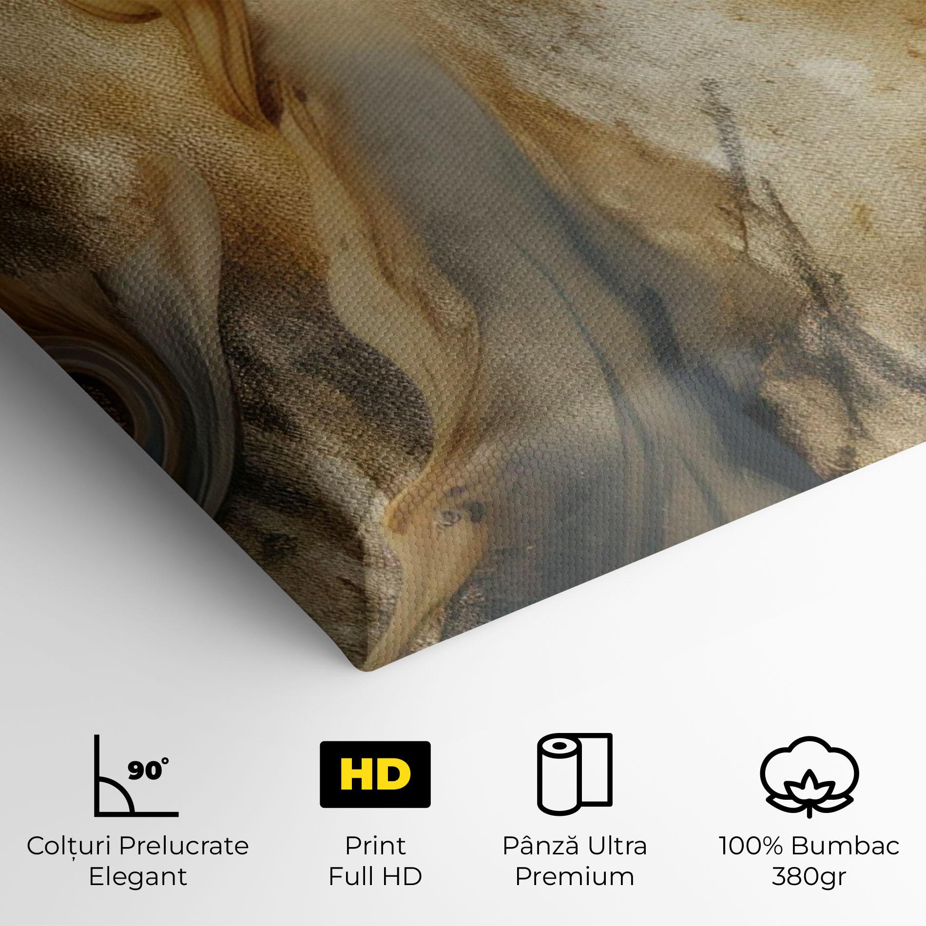 Tablou Canvas Grey Gold Liquid Marble mockup 4