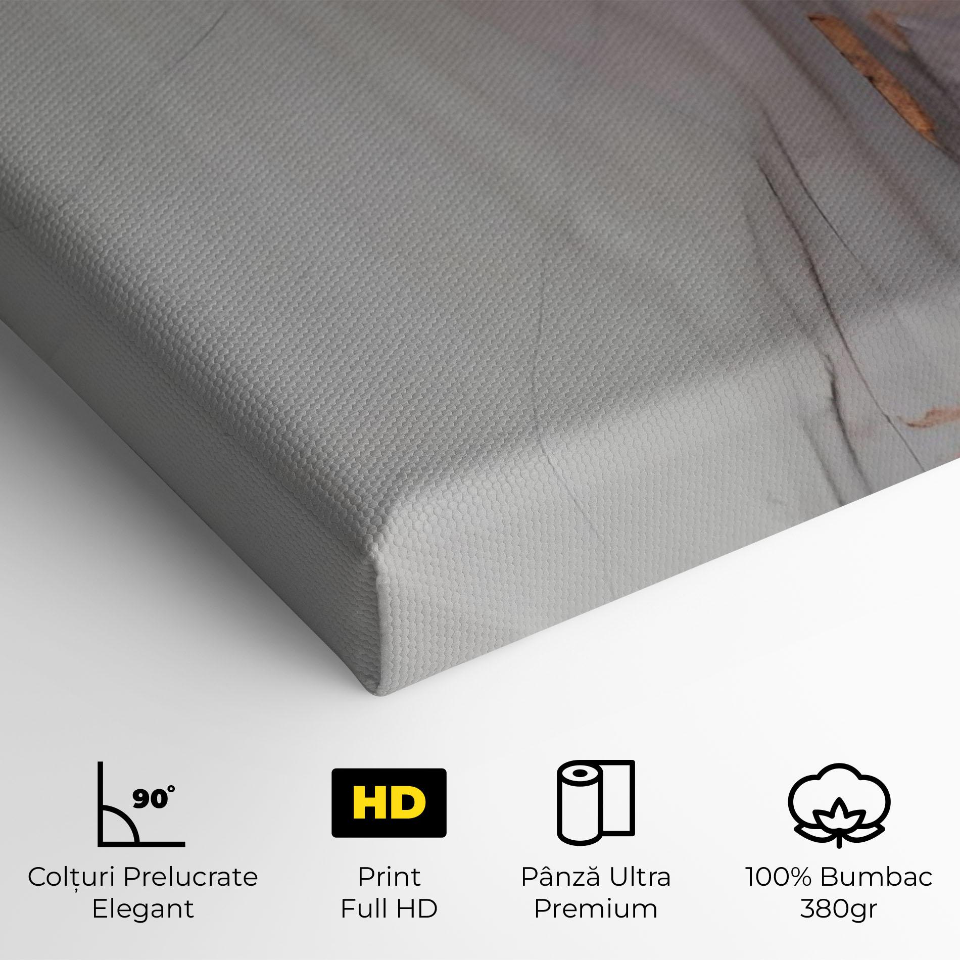 Tablou Canvas Grey Pink Liquid Marble mockup 4