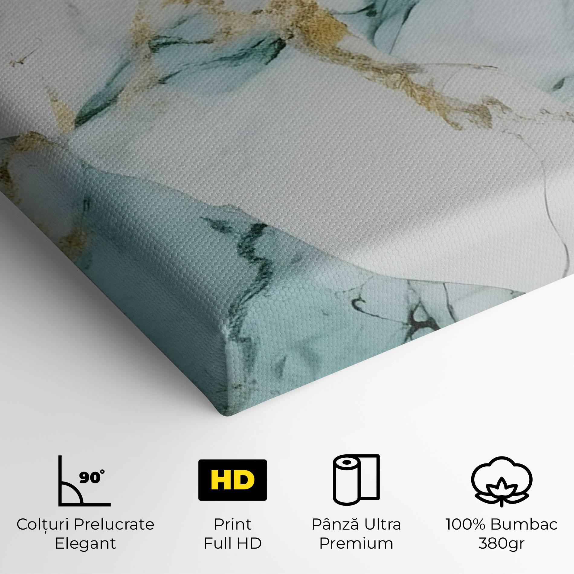 Tablou Canvas Light Green Gold Line mockup 4