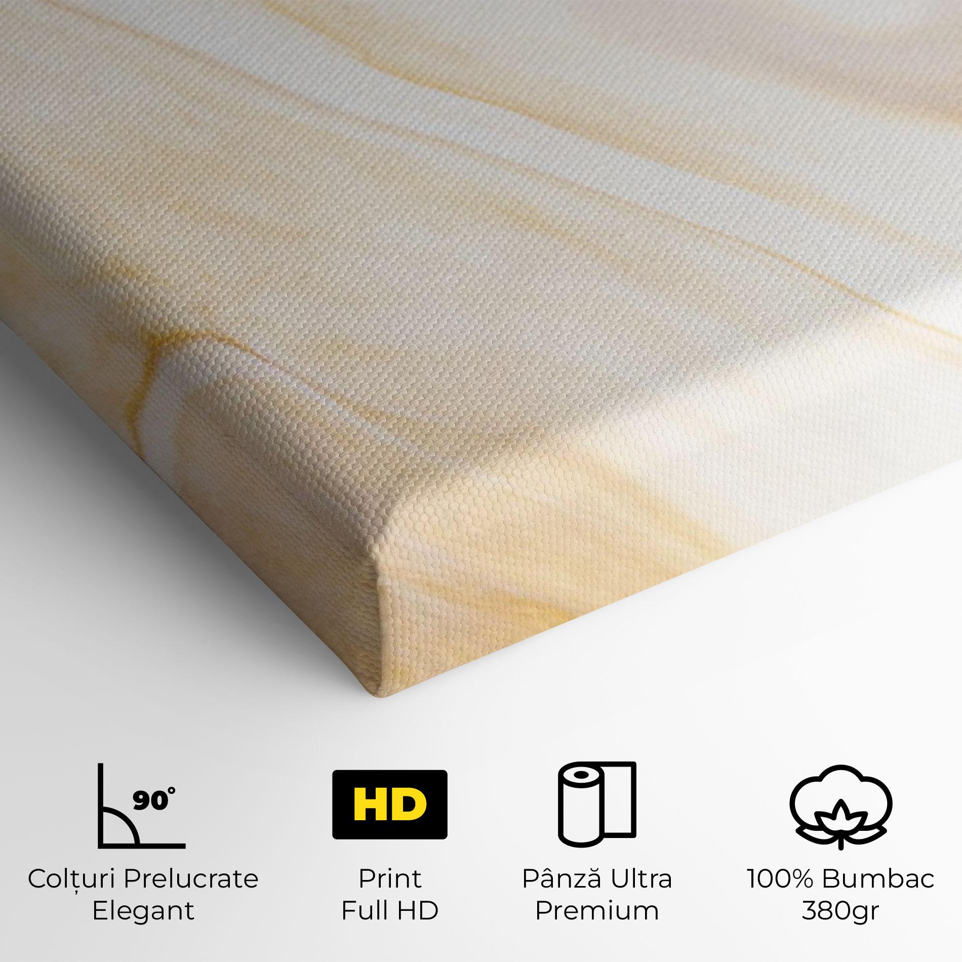 Tablou Canvas White Yellow Marble mockup 4