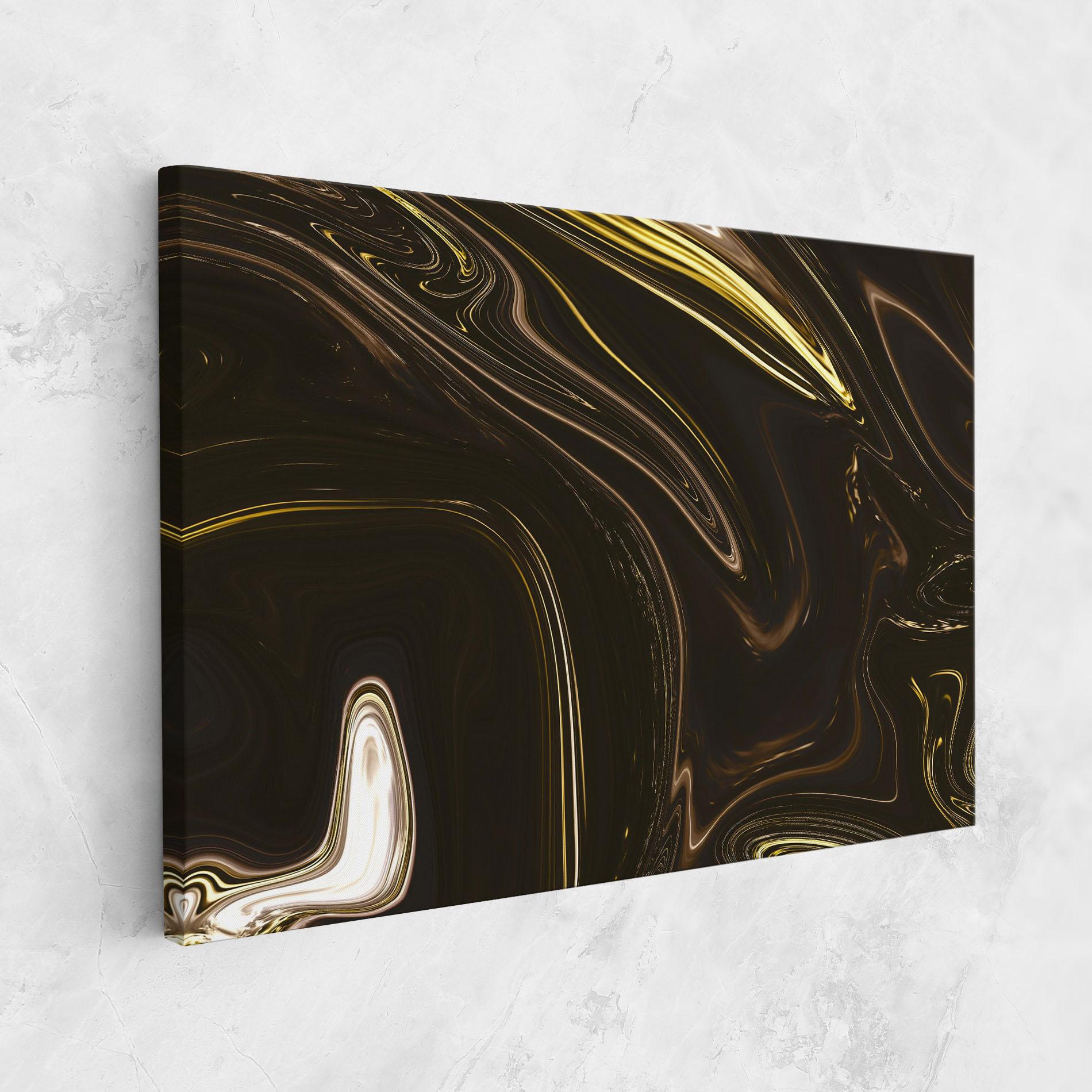 Tablou Canvas Black Gold Marble mockup 1