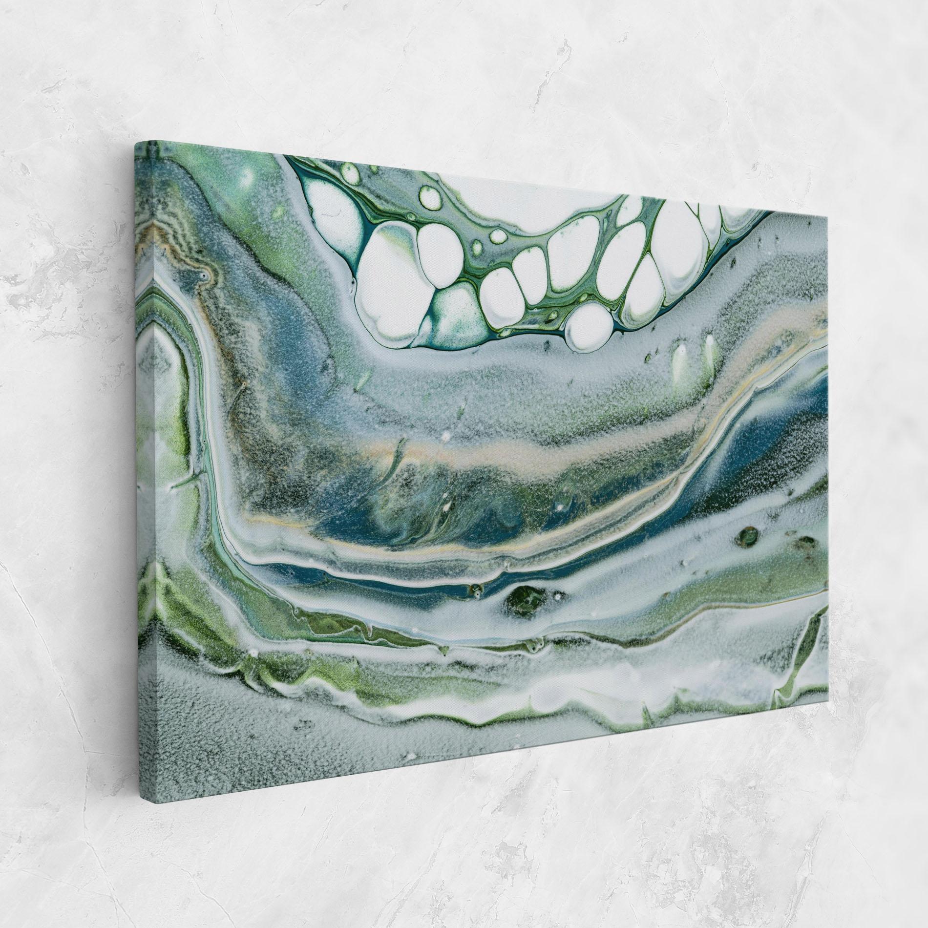 Tablou Canvas Dark Green Liquid mockup 1