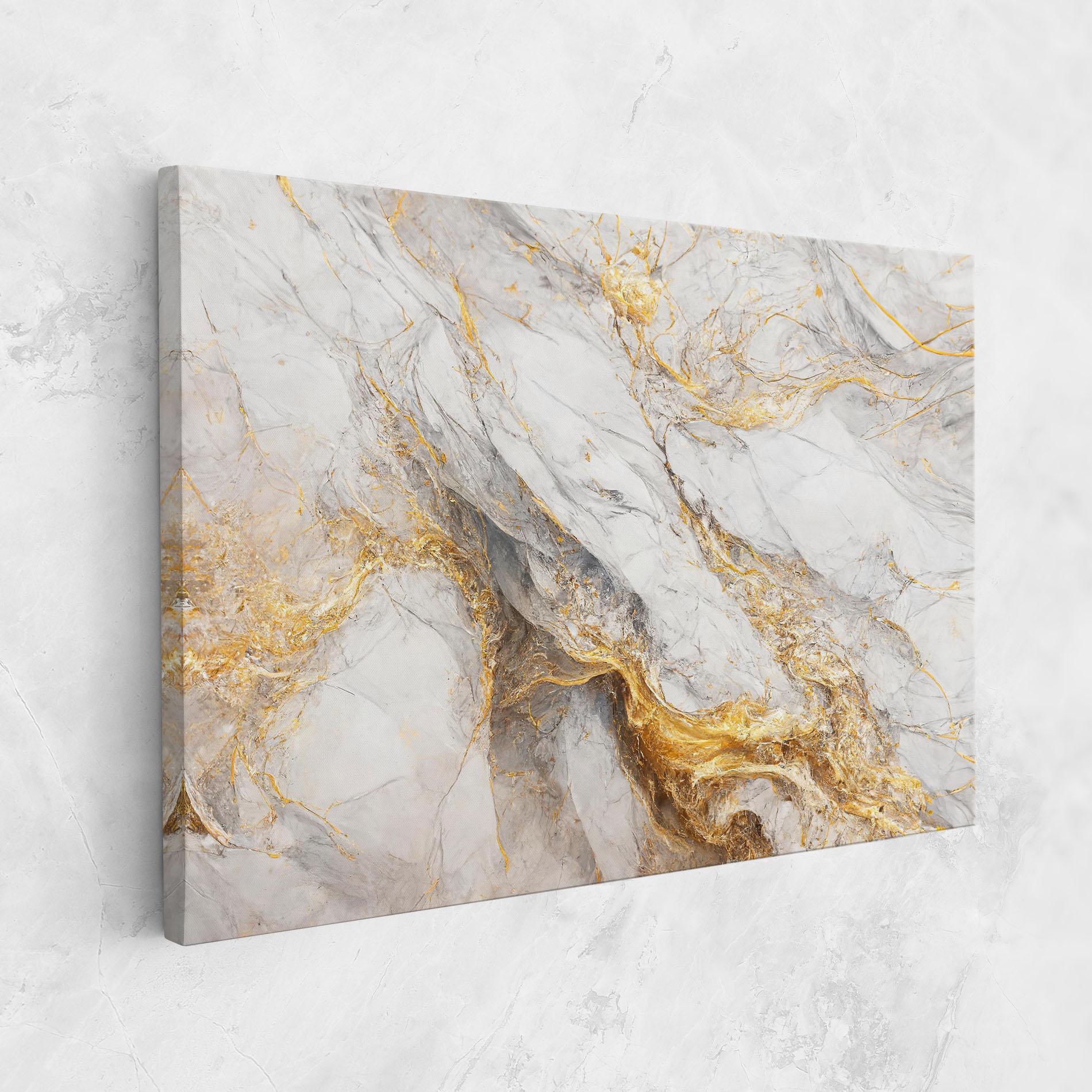 Tablou Canvas Gold Liquid Grey Marble mockup 1