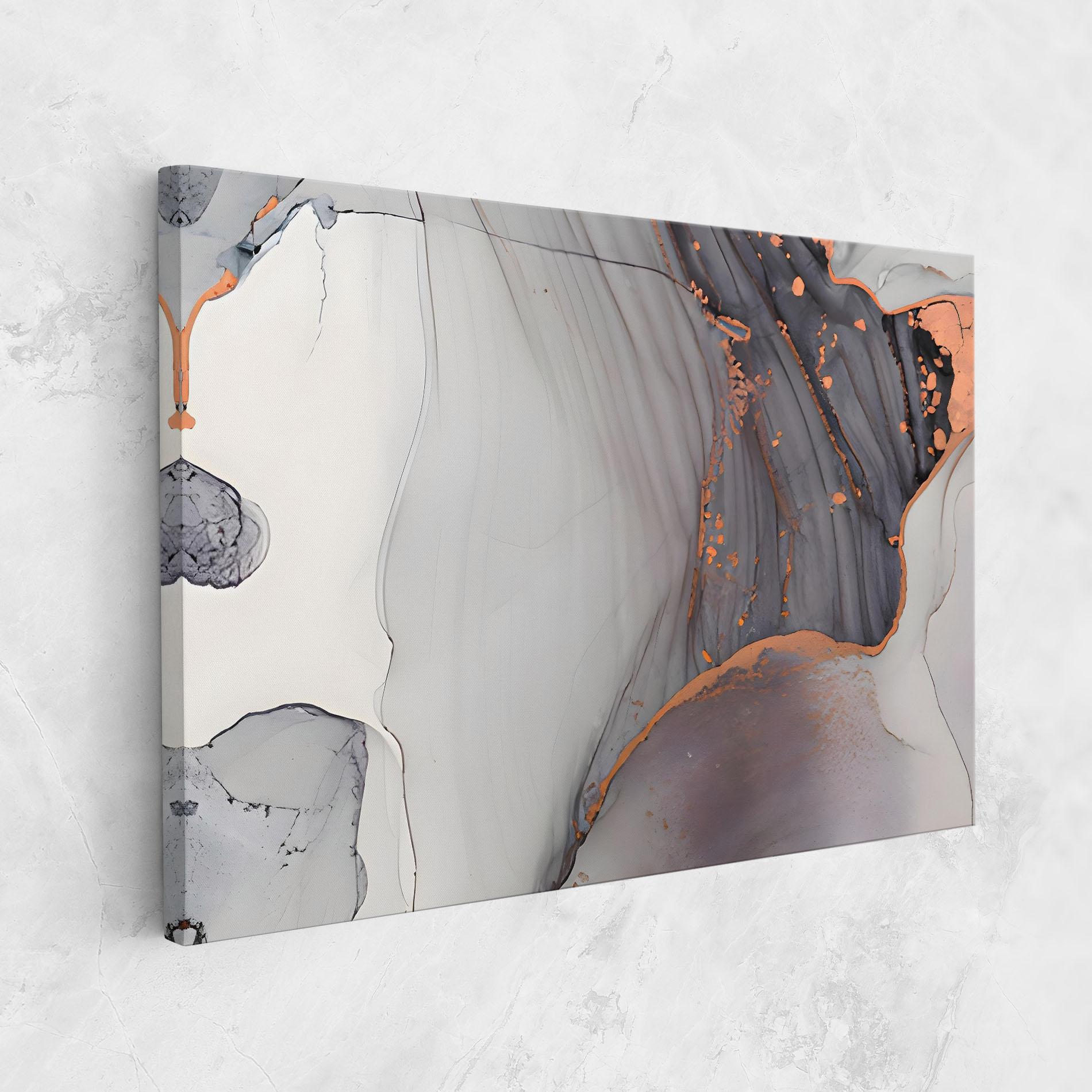 Tablou Canvas Grey Pink Liquid Marble mockup 1