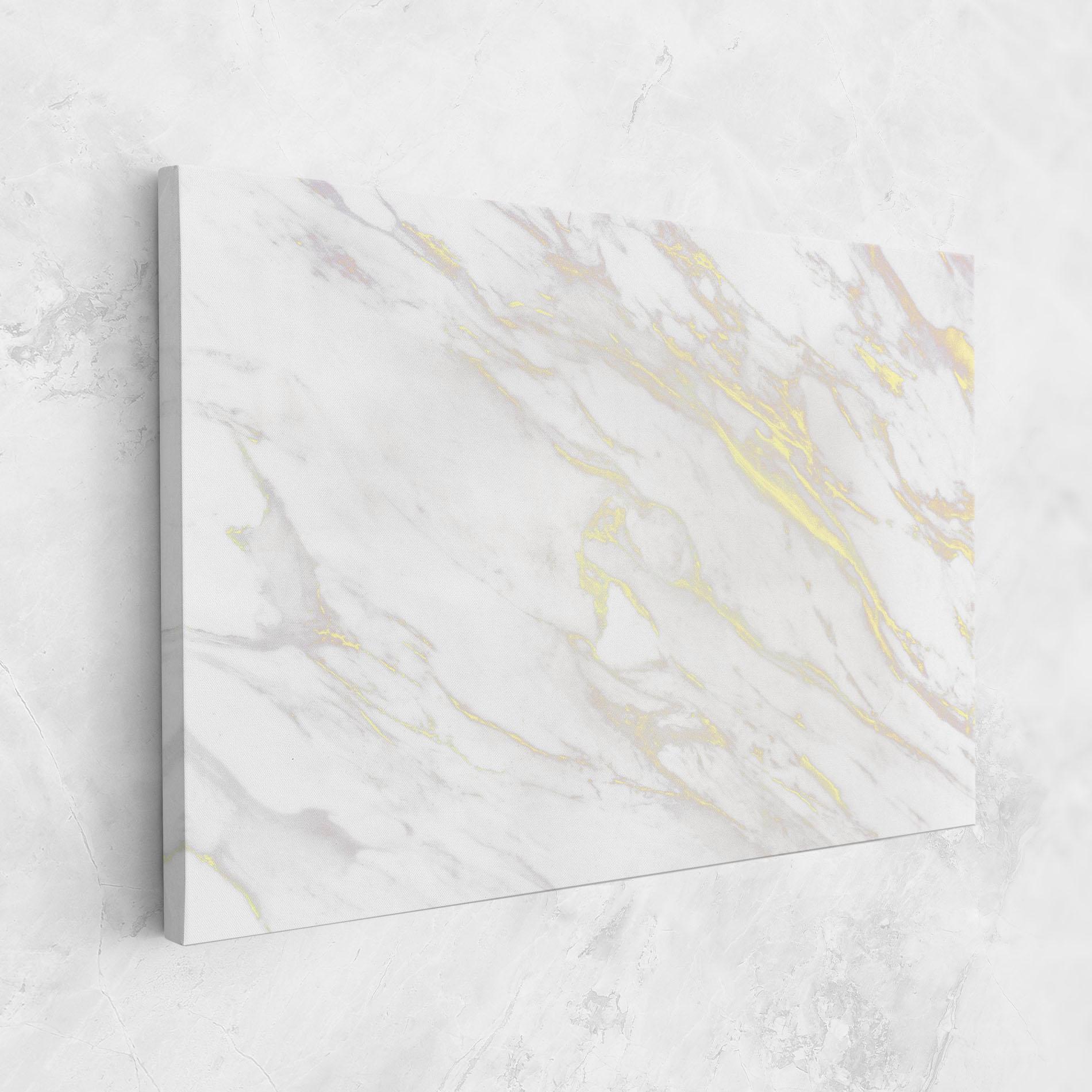 Tablou Canvas White Gold Lines mockup 1