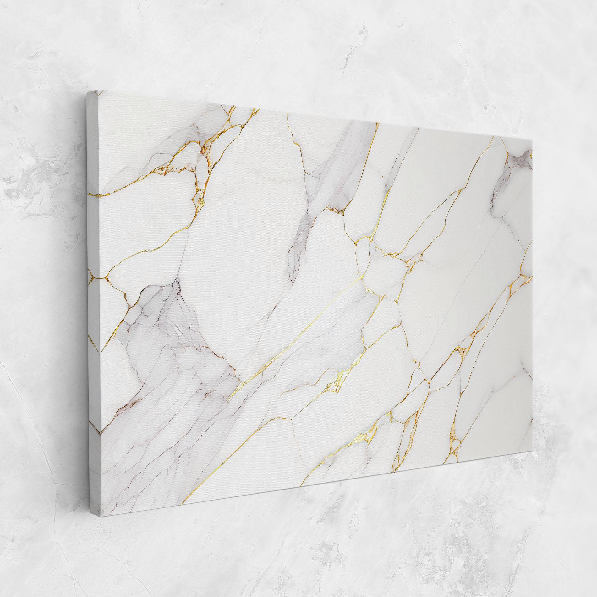 Tablou Canvas White Grey Golden Lines mockup 1